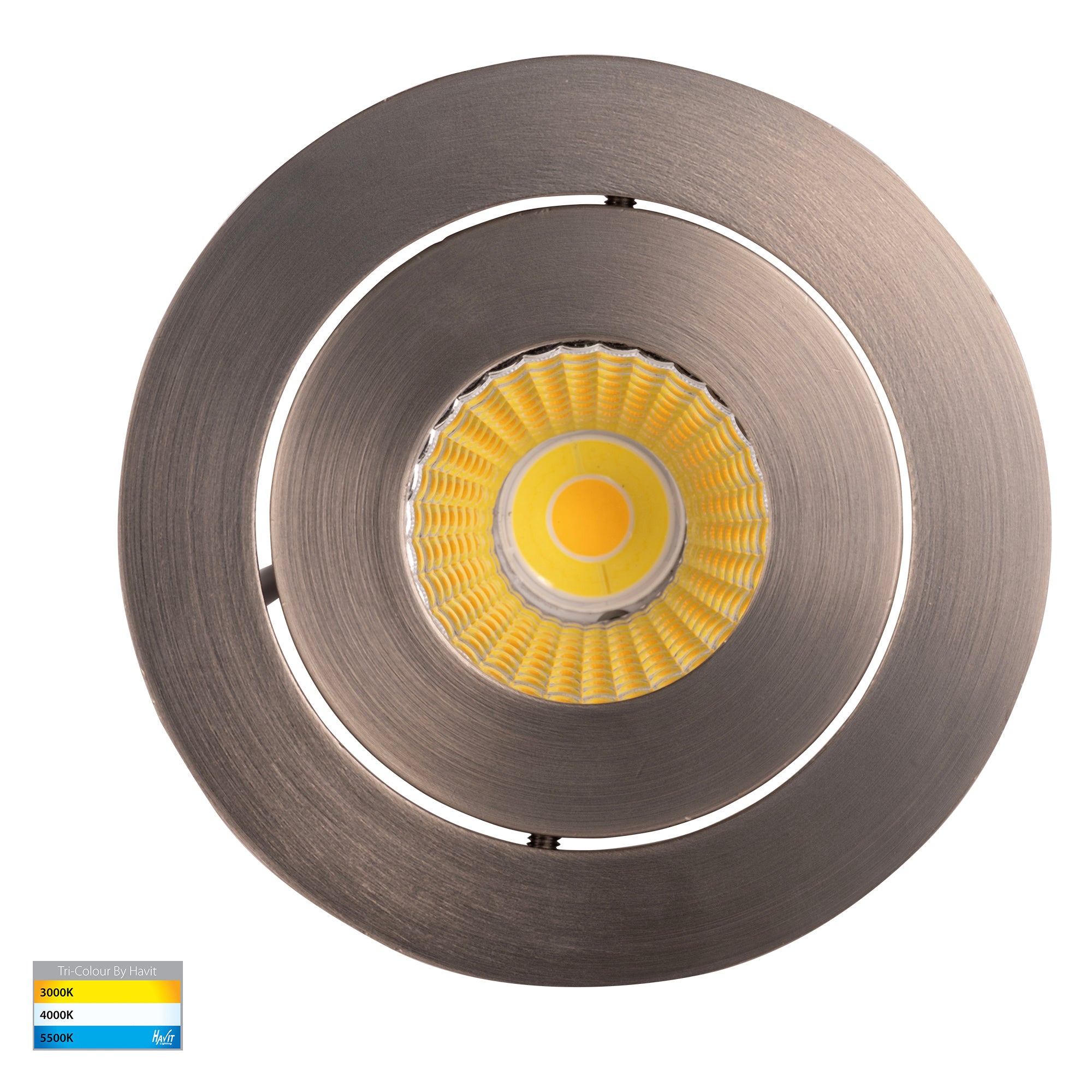 HV5512T-NK - Prime Nickel Coloured Tilt LED Downlight