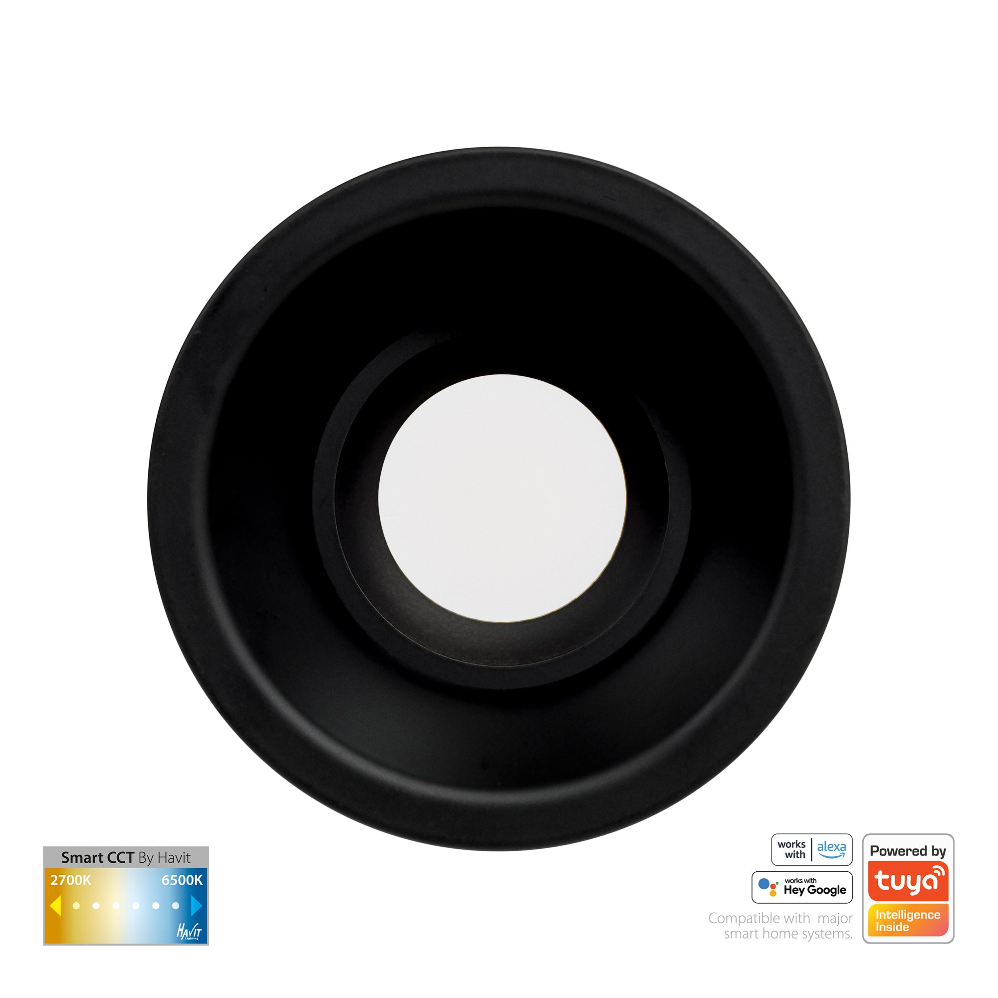 HV5513CCT-BLK - Prime Black Fixed Deep CCT WIFI LED Downlight