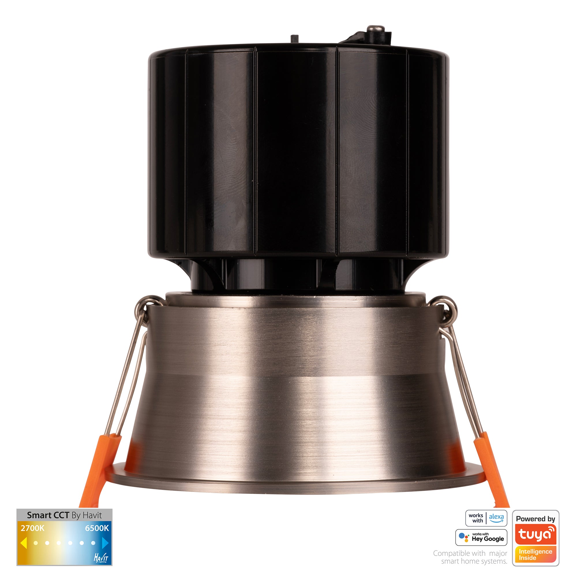 HV5513CCT-NK - Prime Nickel Coloured Fixed Deep CCT WIFI LED Downlight