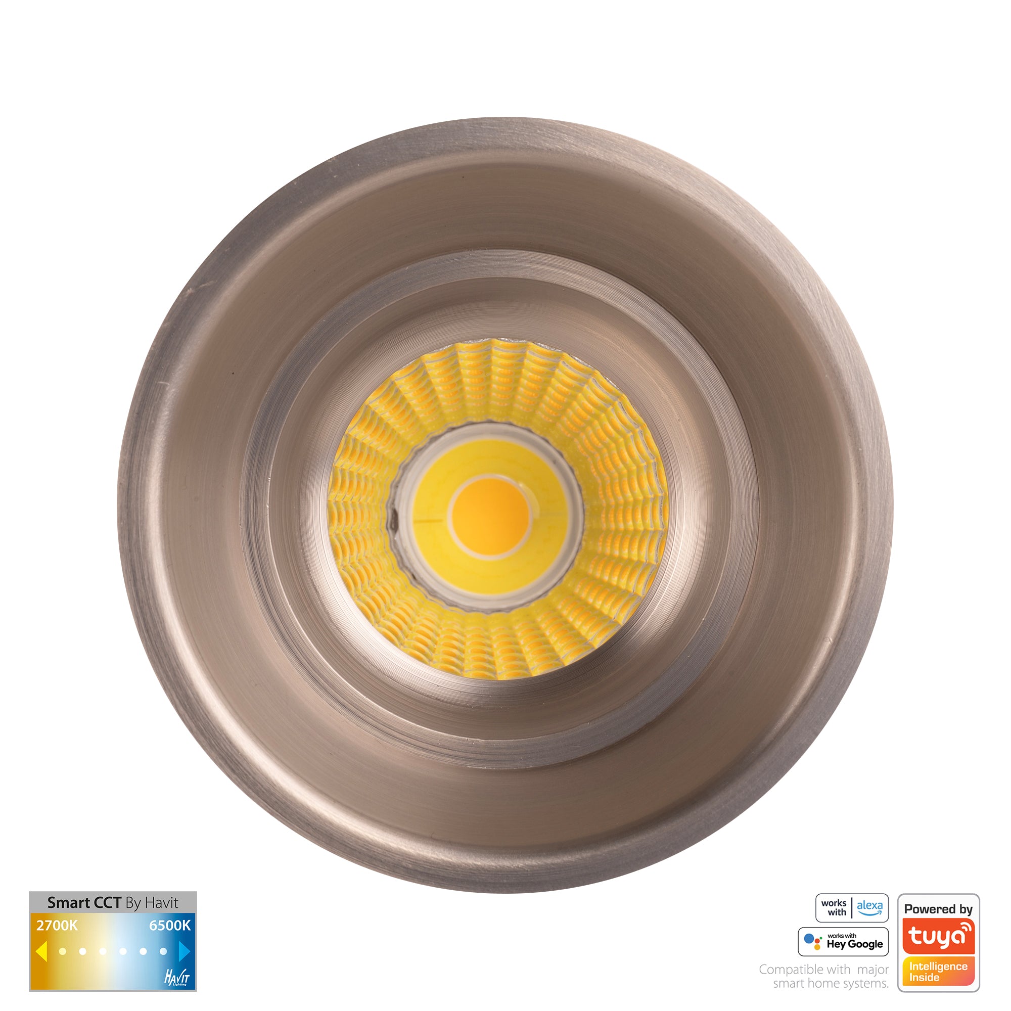 HV5513CCT-NK - Prime Nickel Coloured Fixed Deep CCT WIFI LED Downlight