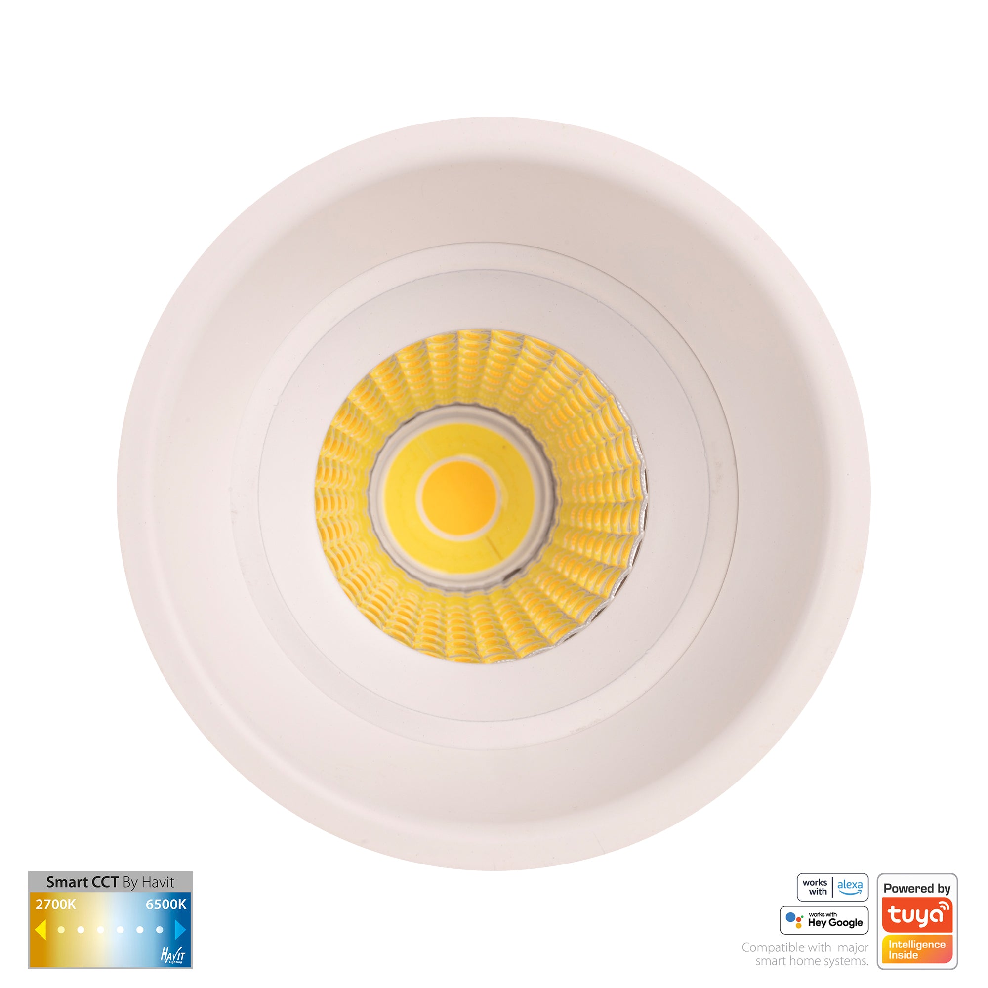 HV5513CCT-WHT - Prime White Fixed Deep CCT WIFI LED Downlight
