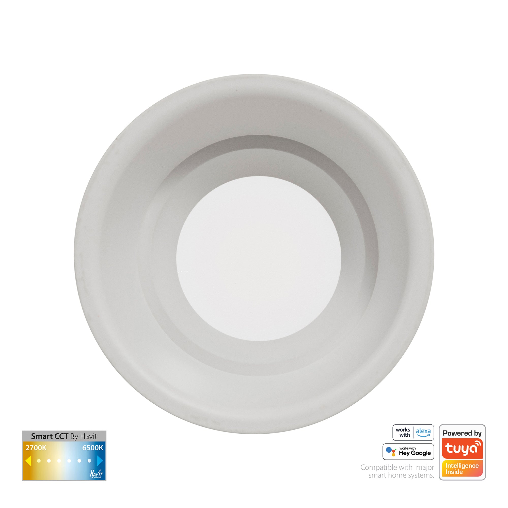 HV5513CCT-WHT - Prime White Fixed Deep CCT WIFI LED Downlight