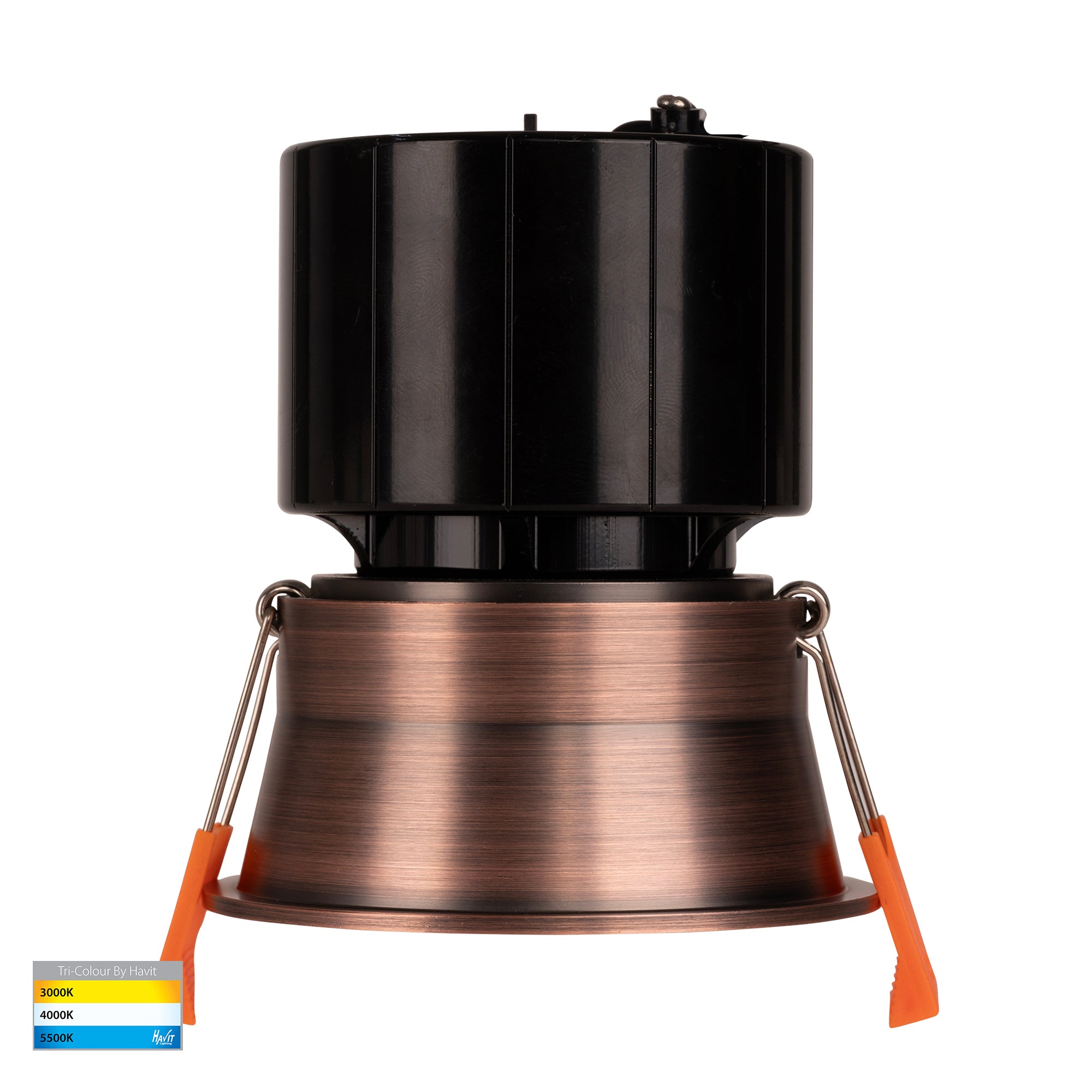 HV5513T-AB - Prime Antique Brass Fixed Deep LED Downlight