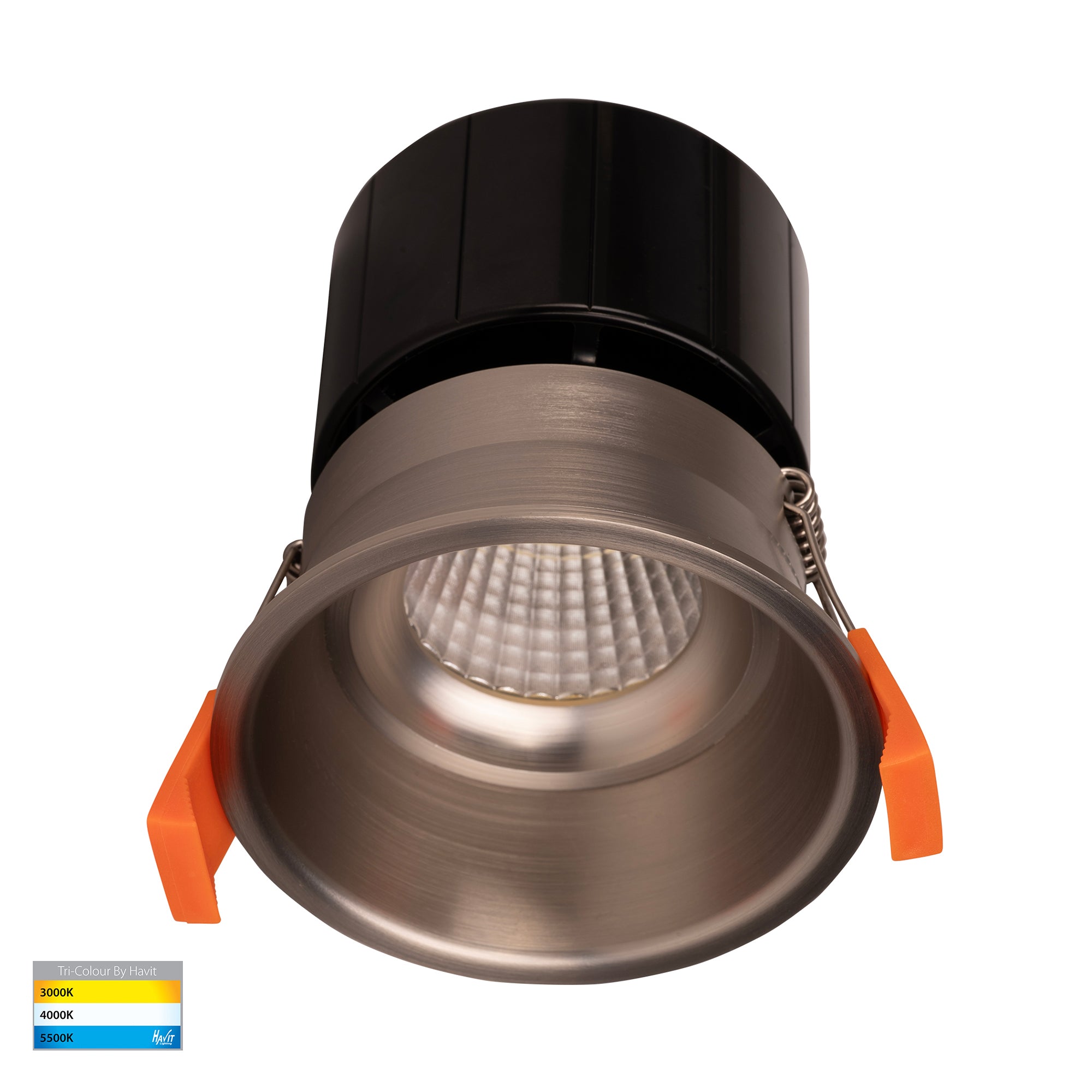 HV5513T-NK - Prime Nickel Coloured Fixed Deep LED Downlight