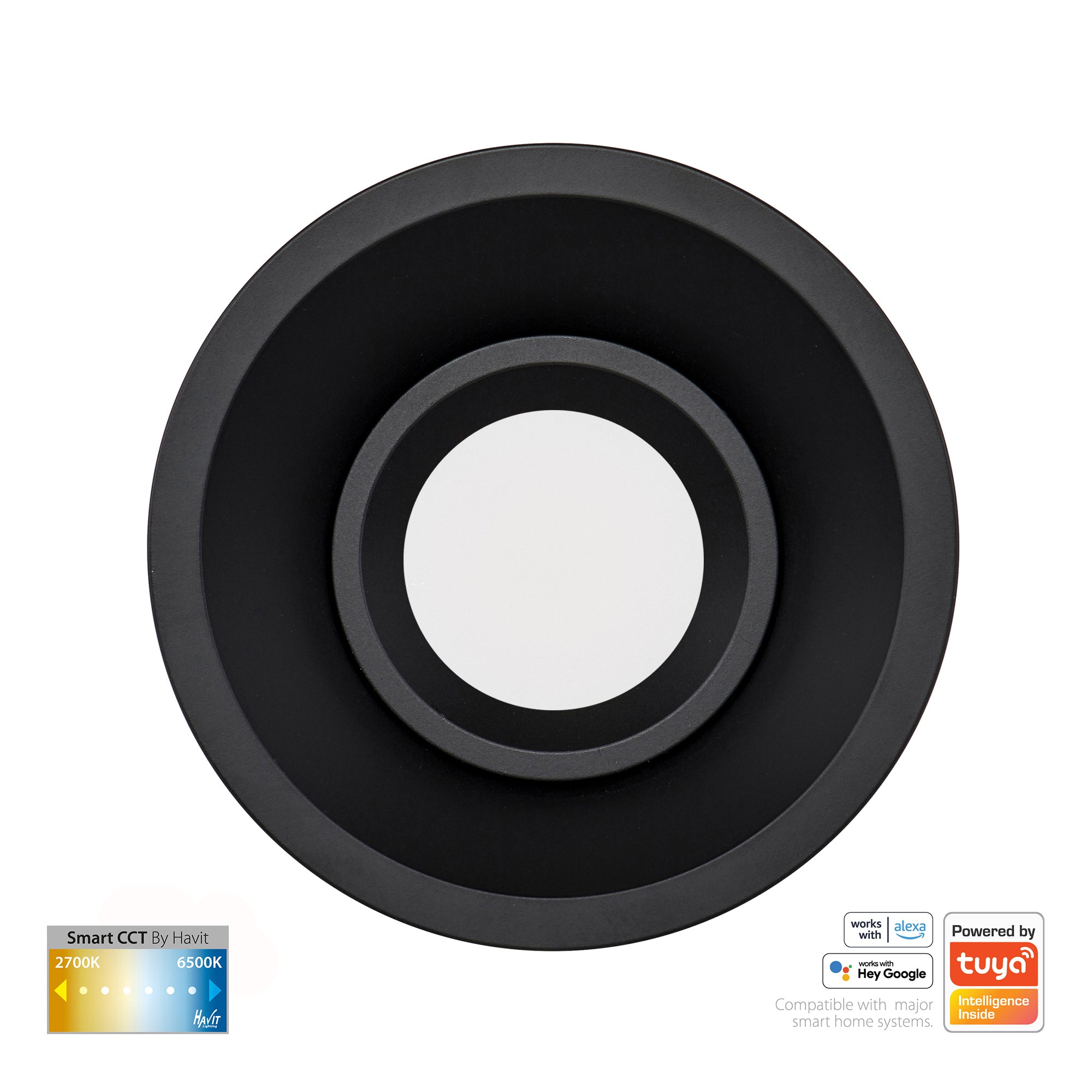 HV5514CCT-BLK - Prime Black Fixed Deep CCT WIFI LED Downlight