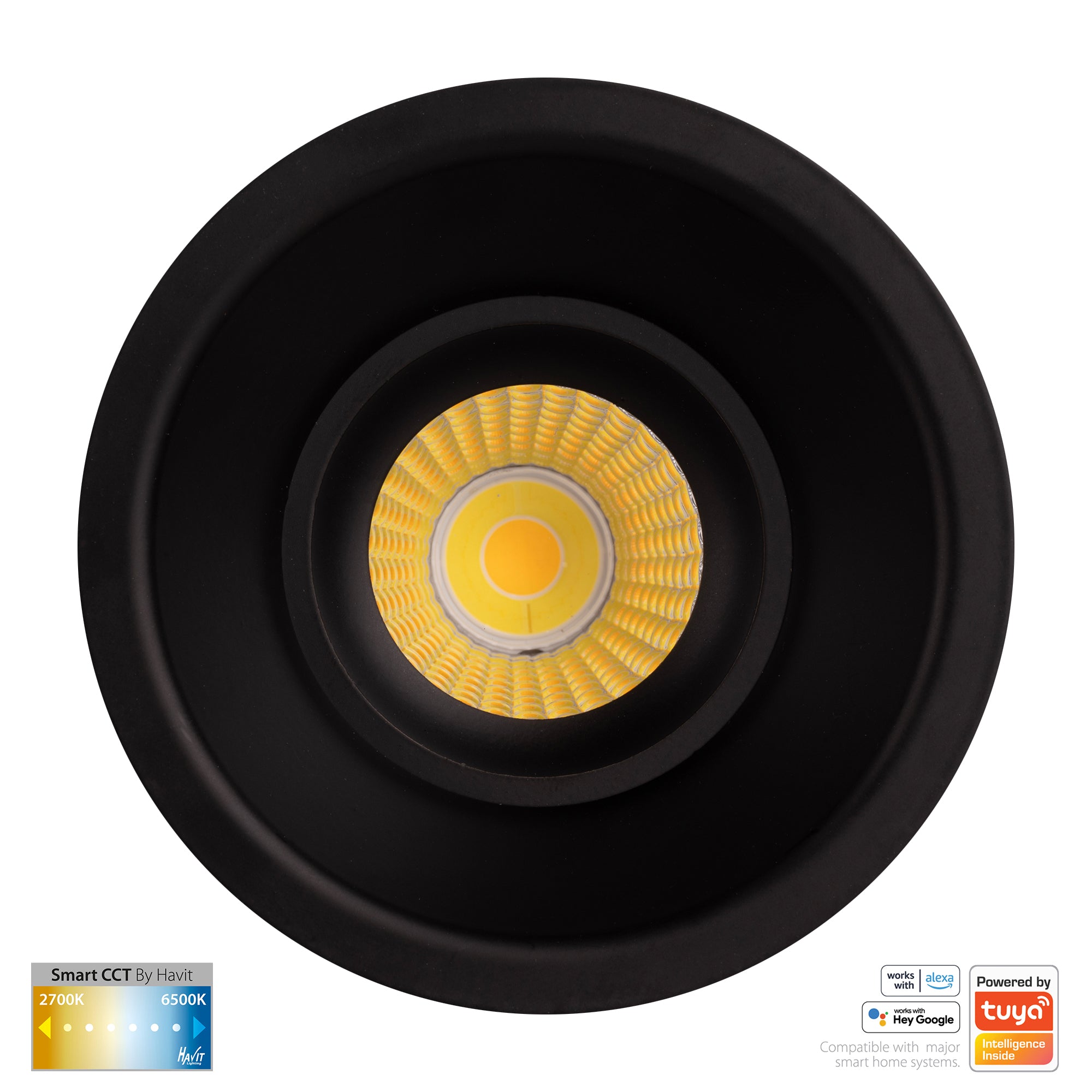 HV5514CCT-BLK - Prime Black Fixed Deep CCT WIFI LED Downlight