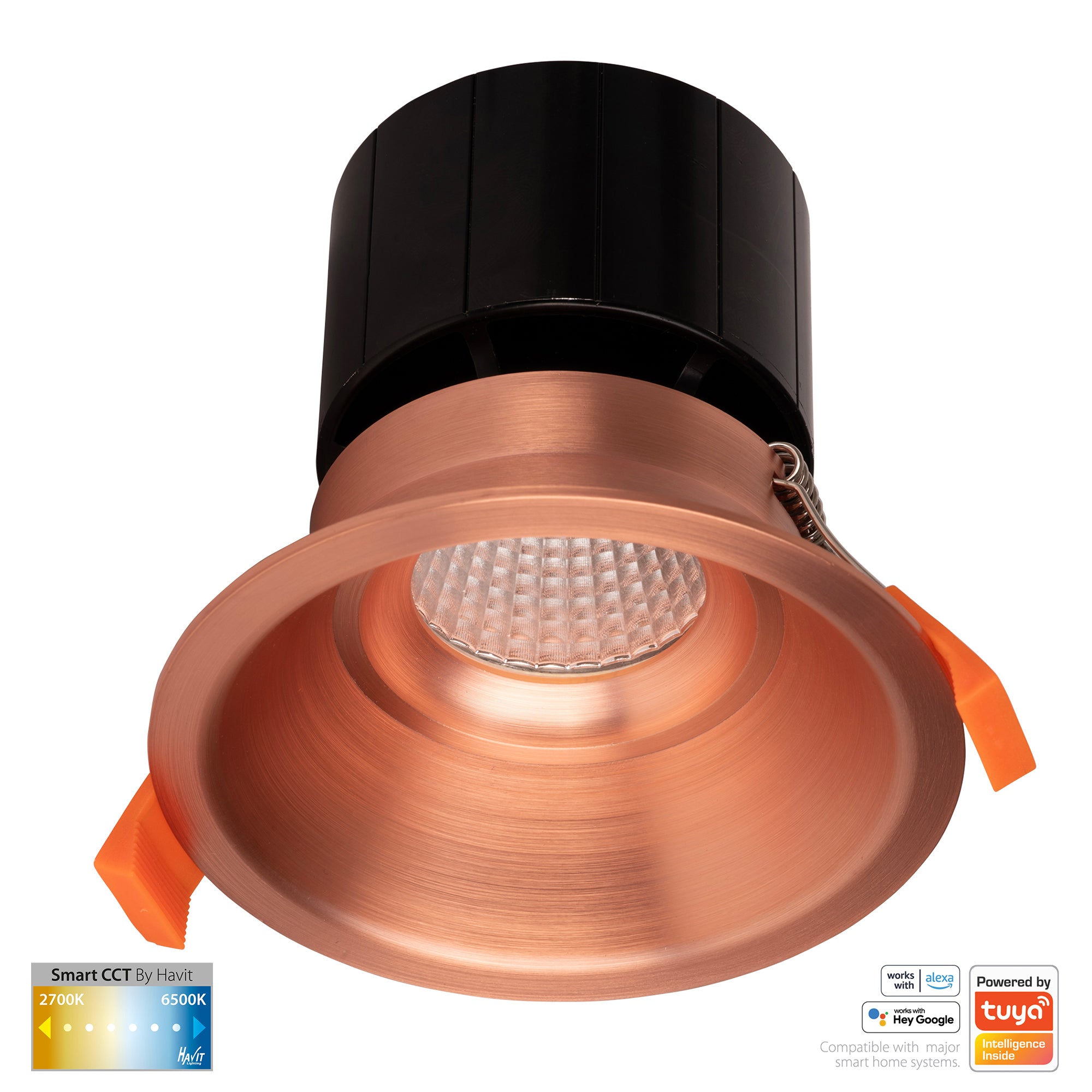 HV5514CCT-CP - Prime Copper Coloured Fixed Deep CCT WIFI LED Downlight