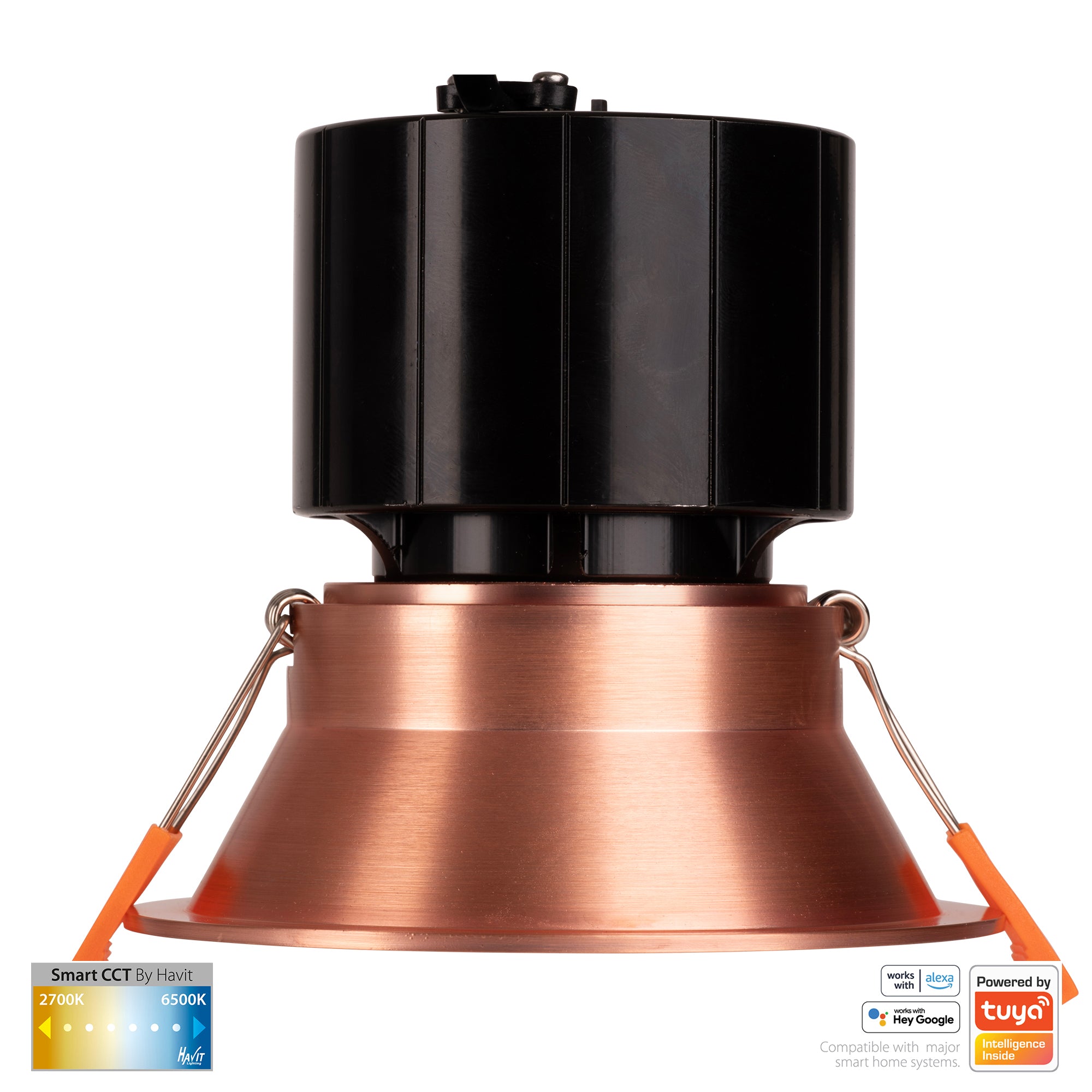 HV5514CCT-CP - Prime Copper Coloured Fixed Deep CCT WIFI LED Downlight
