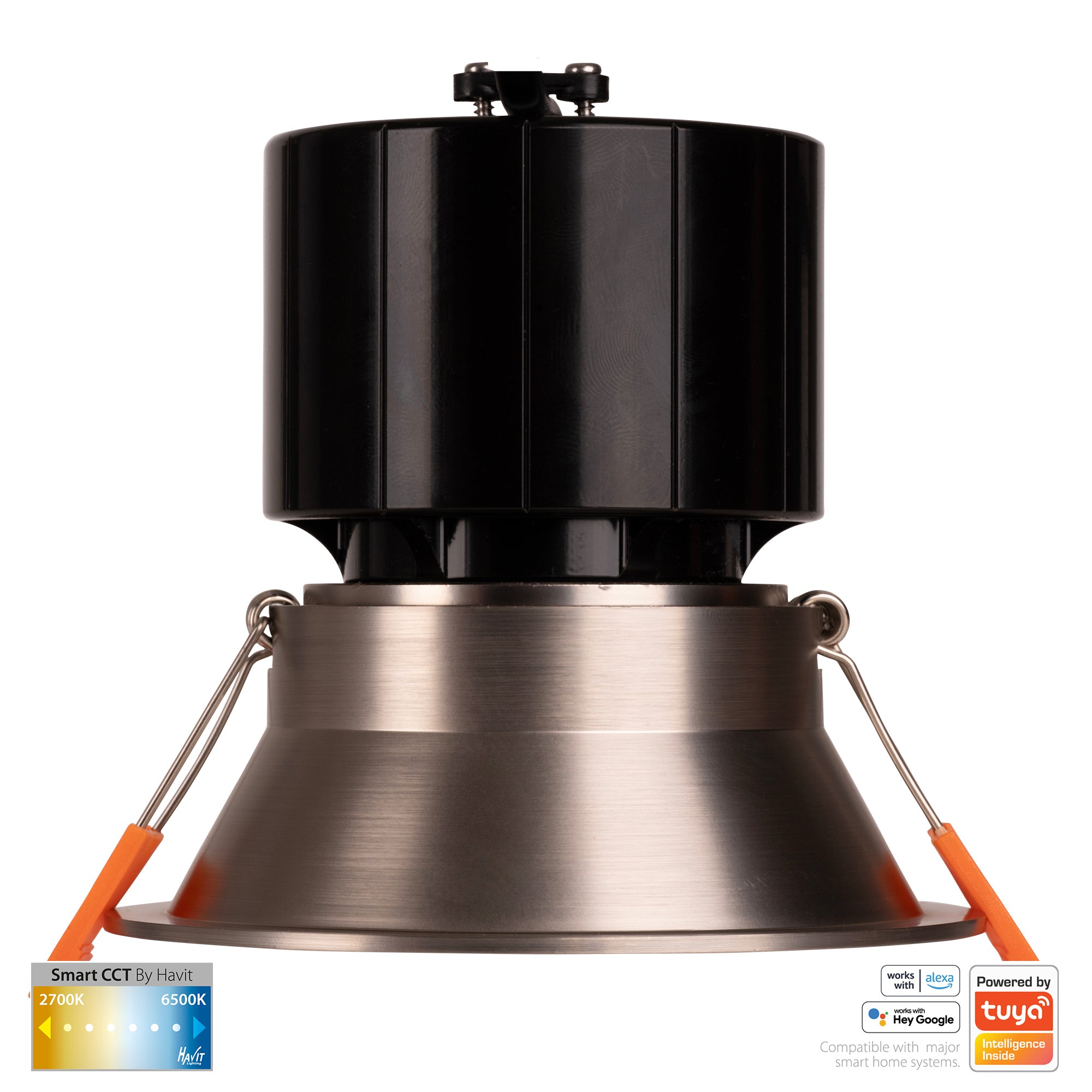 HV5514CCT-NK - Prime Nickel Coloured Fixed Deep CCT WIFI LED Downlight