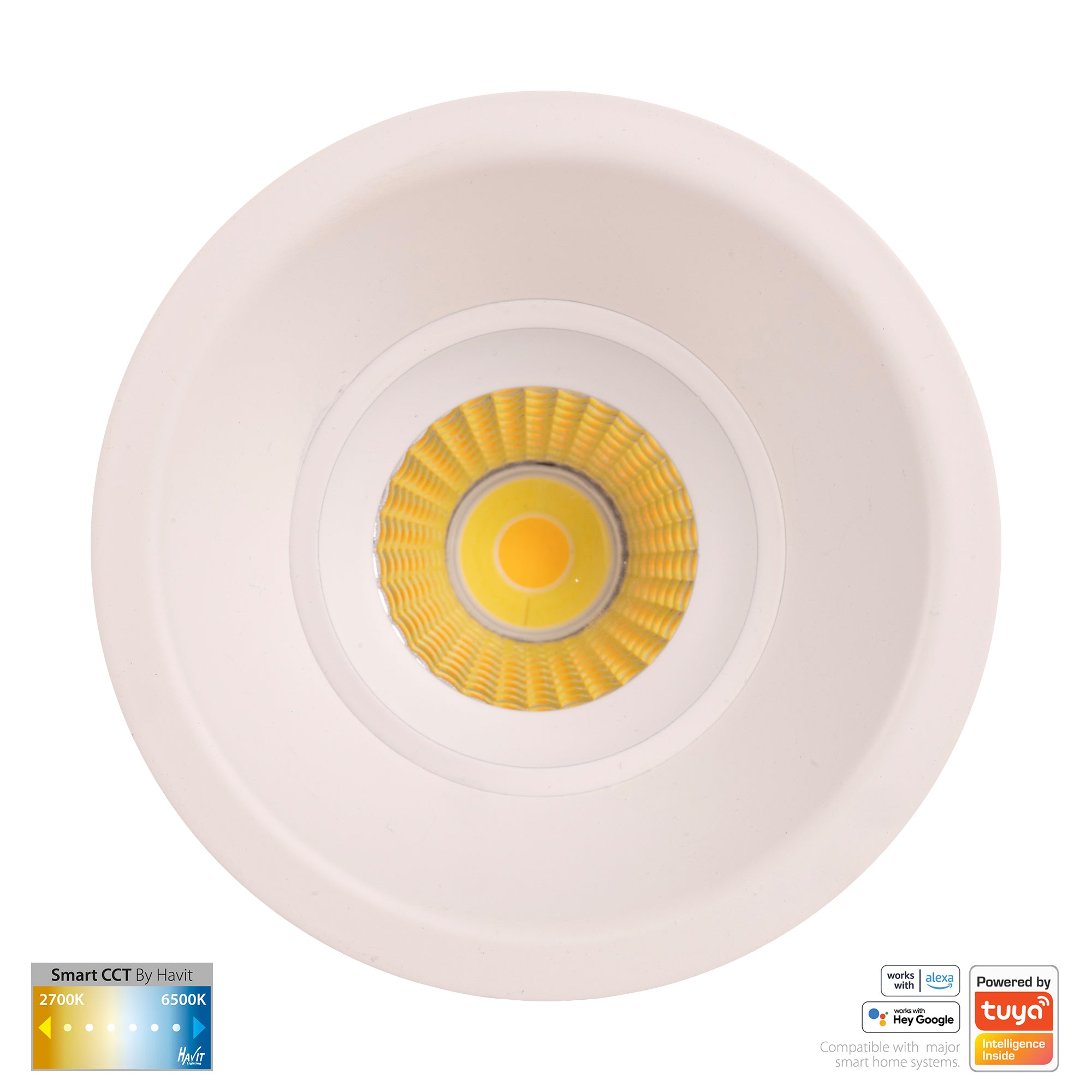 HV5514CCT-WHT - Prime White Fixed Deep CCT WIFI LED Downlight