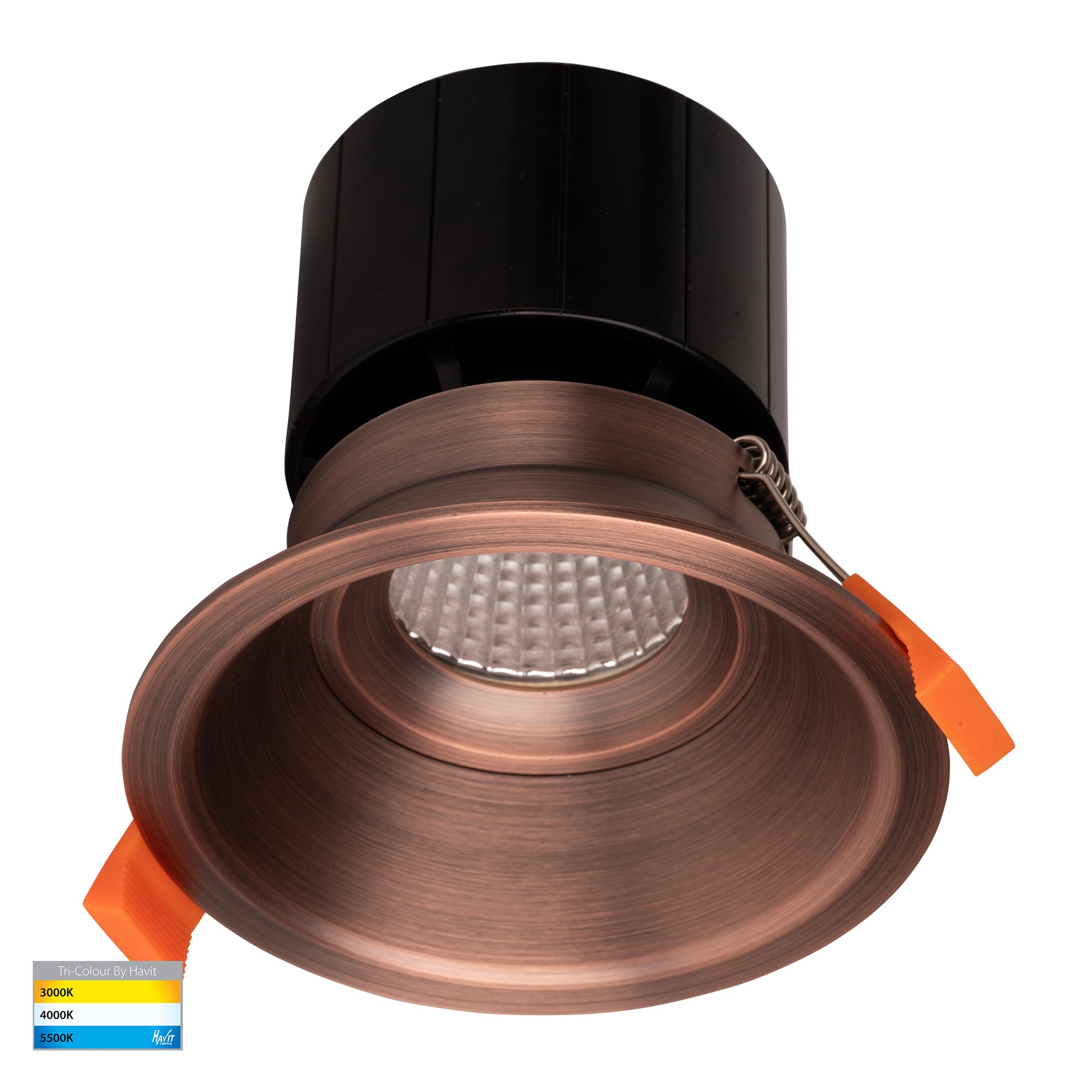 HV5514T-AB - Prime Antique Brass Fixed Deep LED Downlight