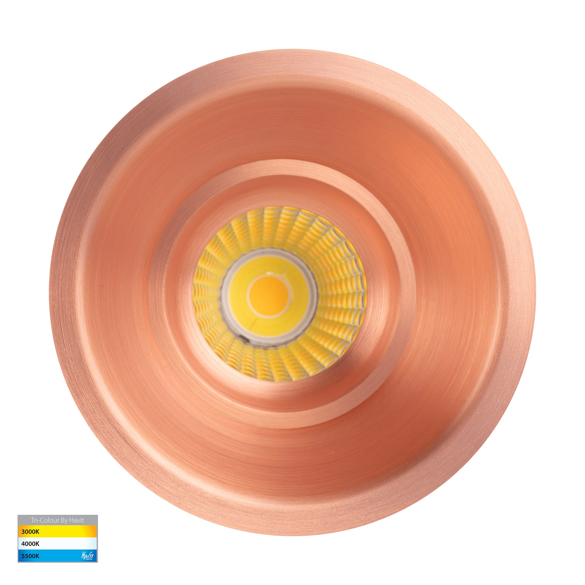 HV5514T-CP - Prime Copper Coloured Fixed Deep LED Downlight