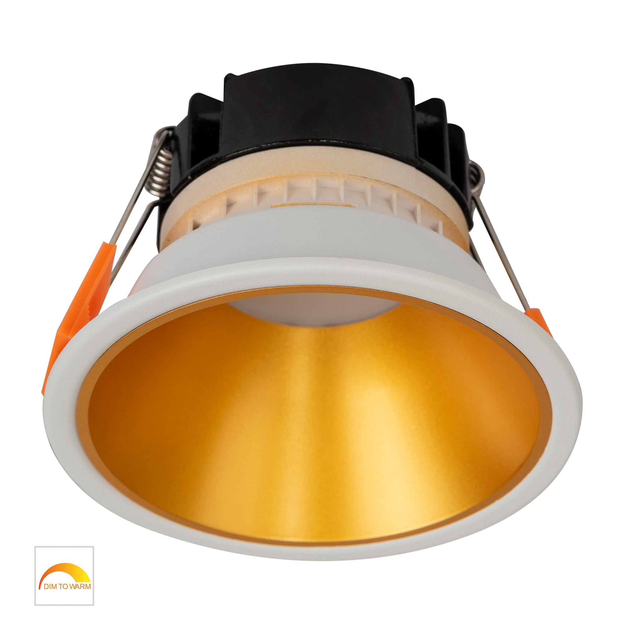 HV5528D2W-WG - Gleam White with Gold Insert Fixed Dim to Warm LED Downlight