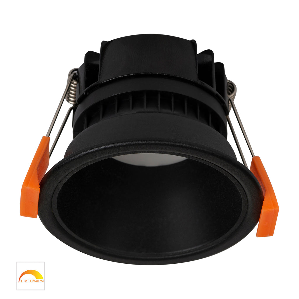 HV5529D2W-BB - Gleam Black with Black Insert Fixed Dim to Warm LED Downlight