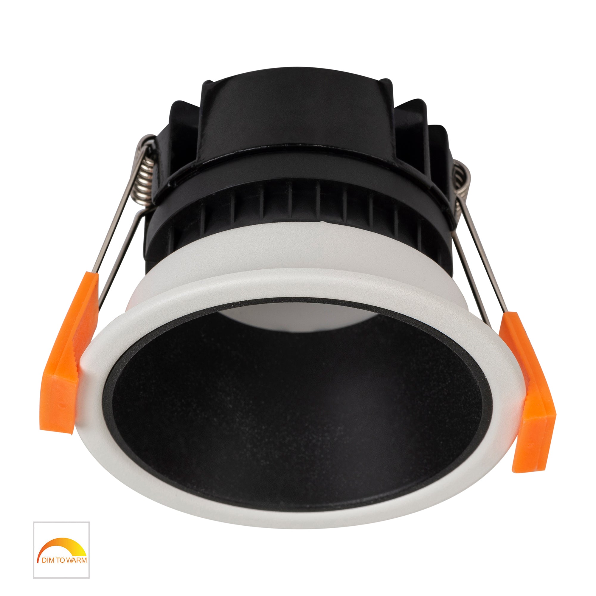 HV5529D2W-WB - Gleam White with Black Insert Fixed Dim to Warm LED Downlight