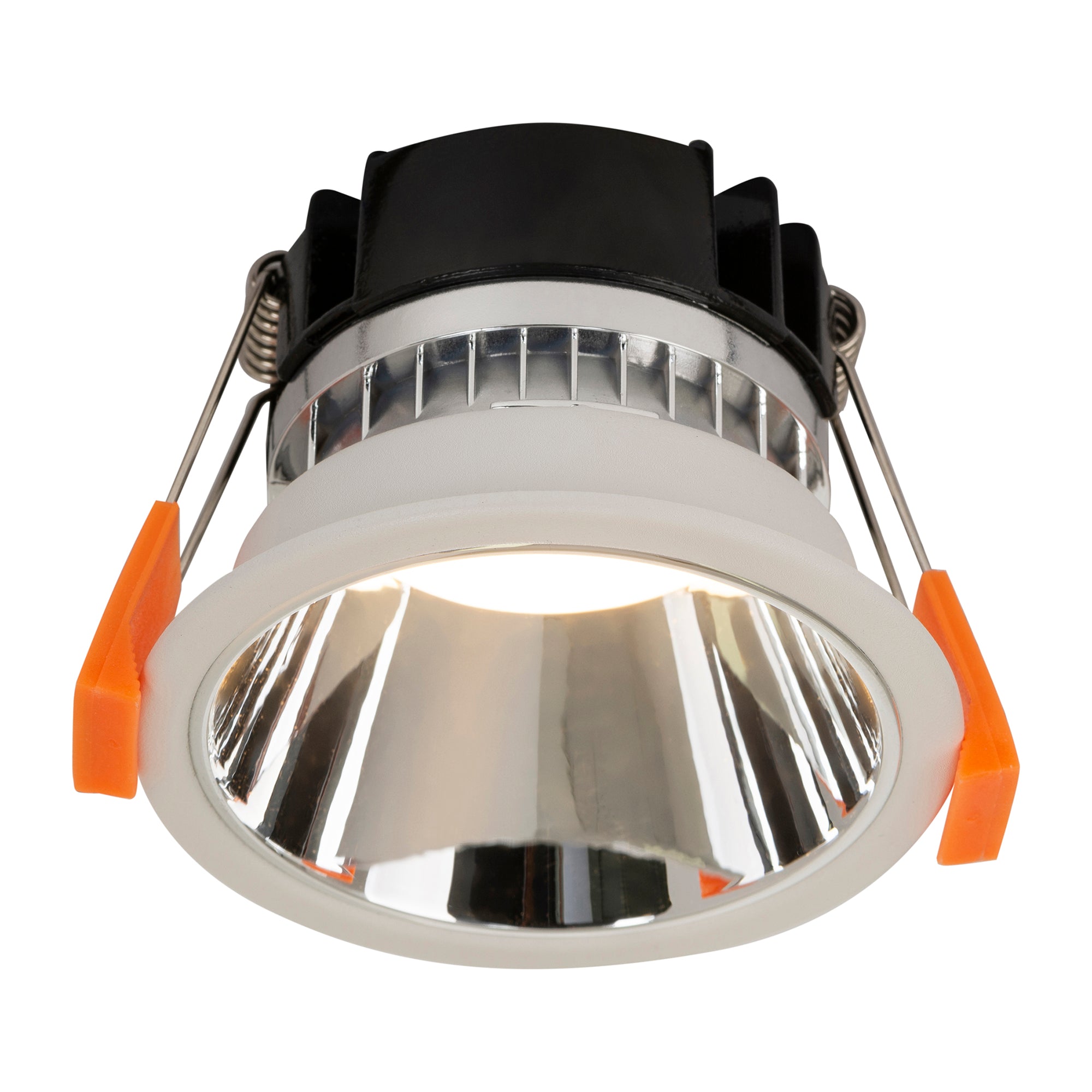 HV5529D2W-WC - Gleam White with Chrome Insert Fixed Dim to Warm LED Downlight