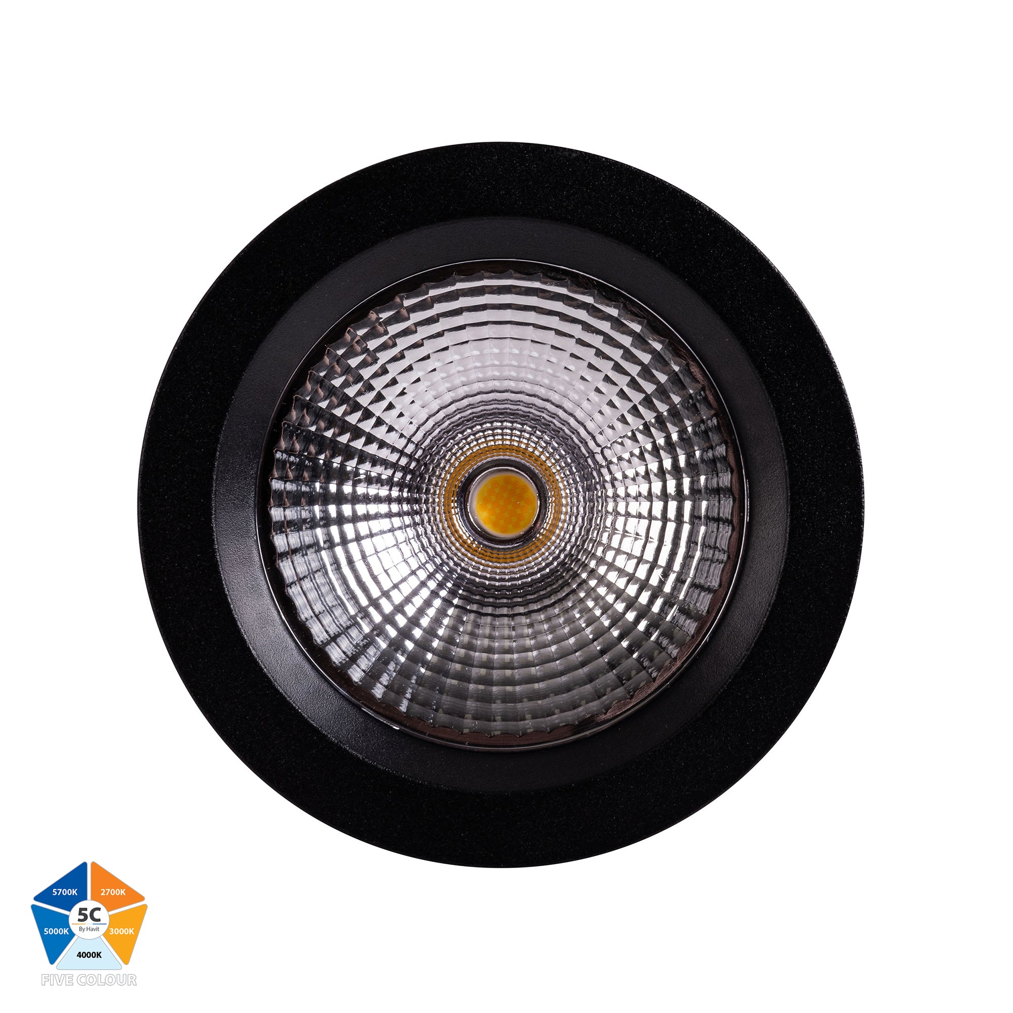 HV5530T-BLK - Ora Black 5 Colour Fixed LED Downlight