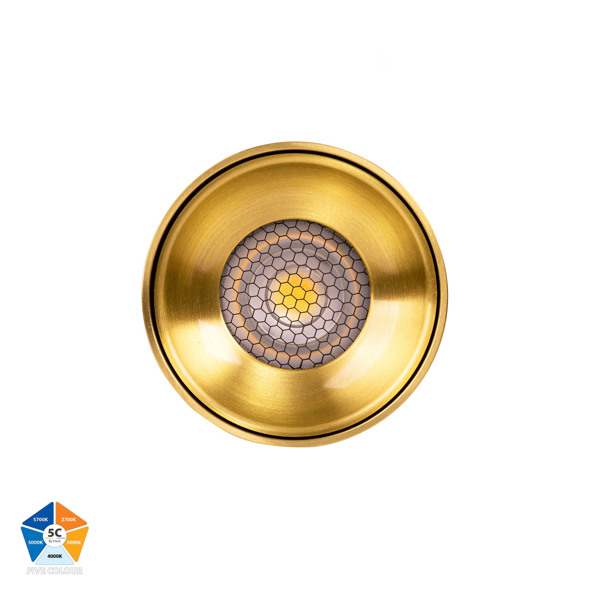 HV5841S-BR-EXT | HV5841S-BR-EXT-12V - Nella Brass 7w Surface Mounted LED Downlight