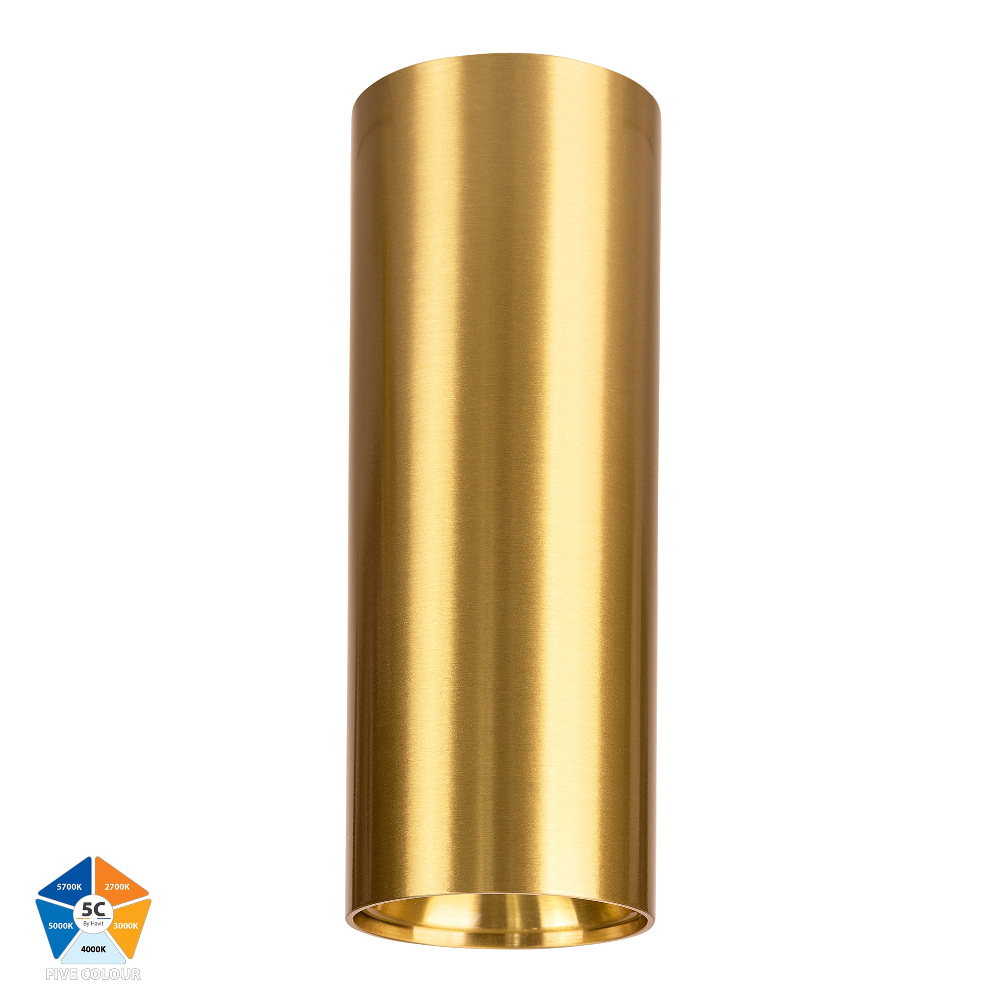 HV5841S-BR-EXT | HV5841S-BR-EXT-12V - Nella Brass 7w Surface Mounted LED Downlight