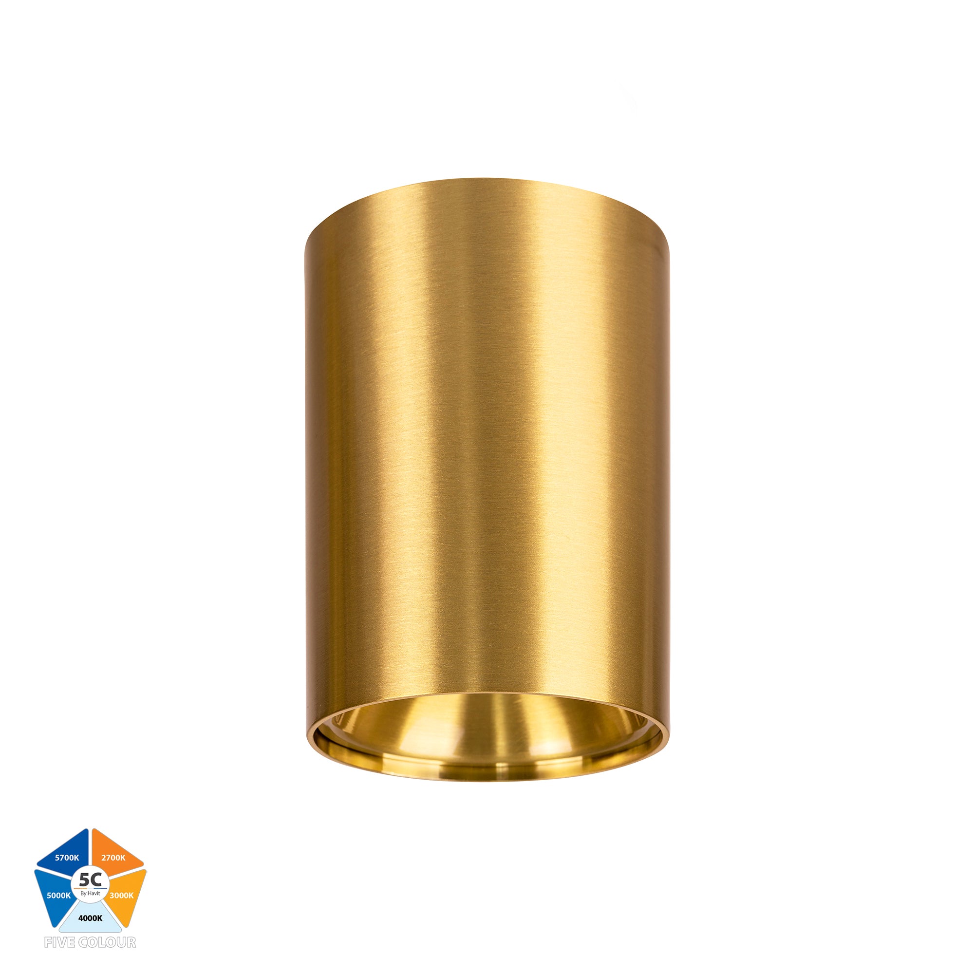 HV5842S-BR | HV5842S-BR-12V - Nella Brass 12w Surface Mounted LED Downlight