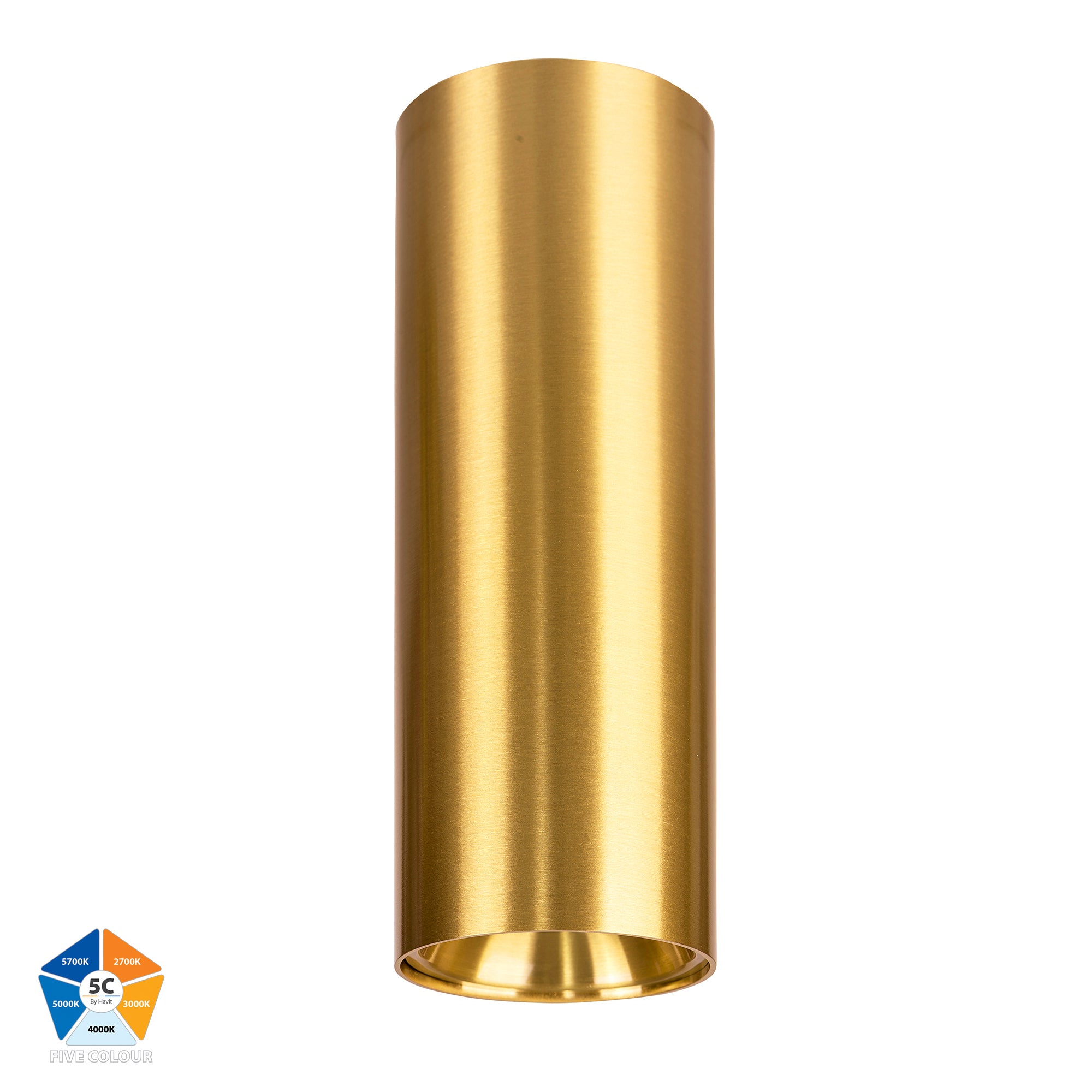 HV5842S-BR-EXT | HV5842S-BR-EXT-12V - Nella Brass 12w Surface Mounted LED Downlight