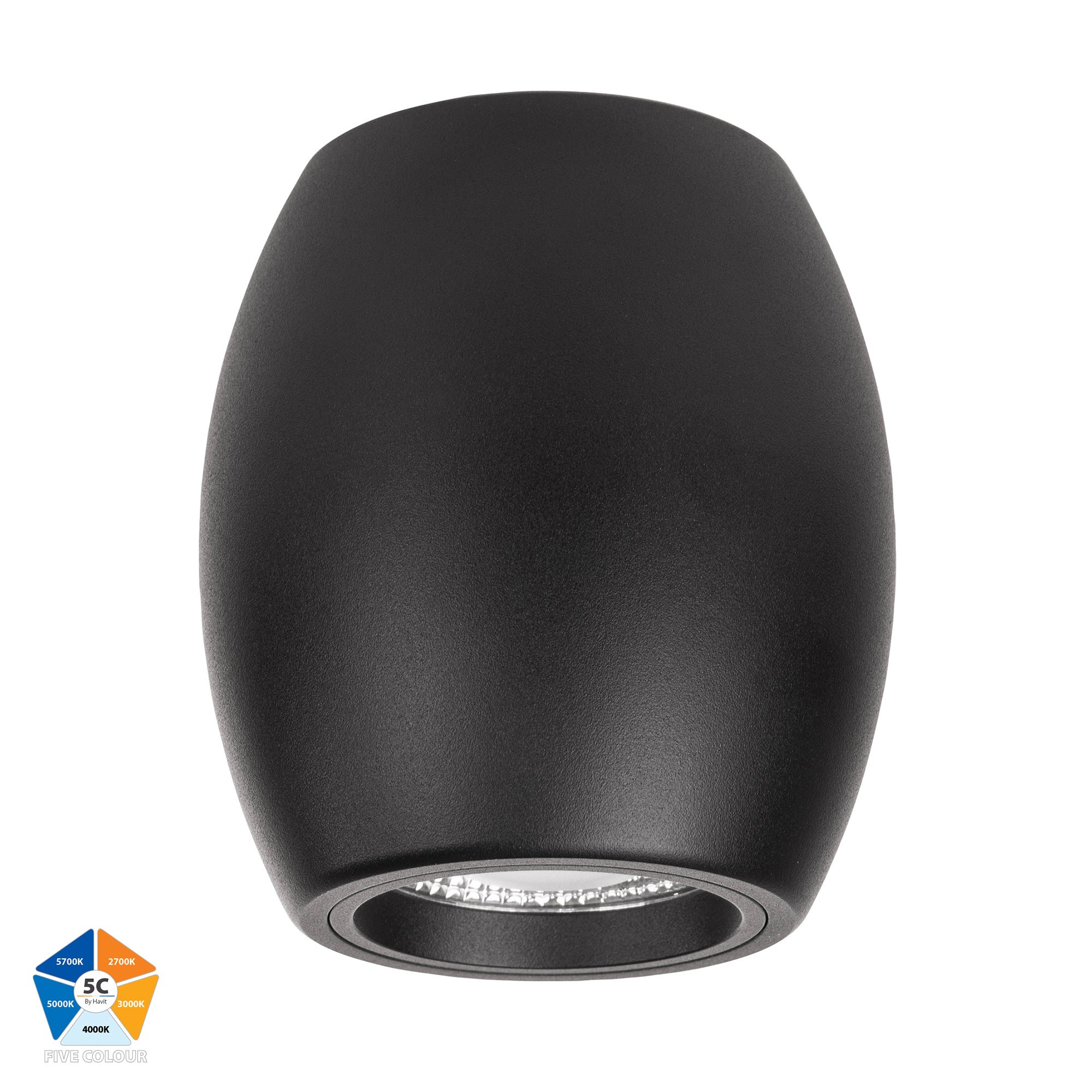 HV5849S-BLK - Nella Black 12w Surface Mounted LED Downlight
