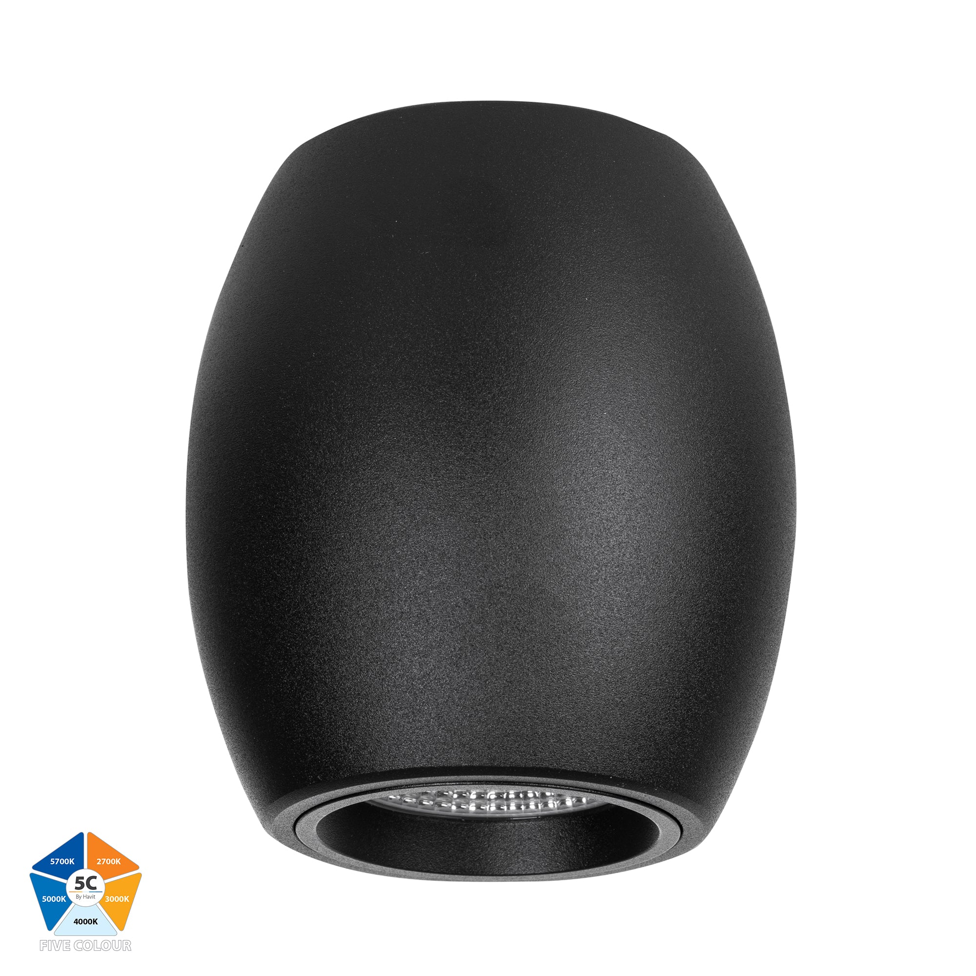 HV5849S-BLK - Nella Black 12w Surface Mounted LED Downlight