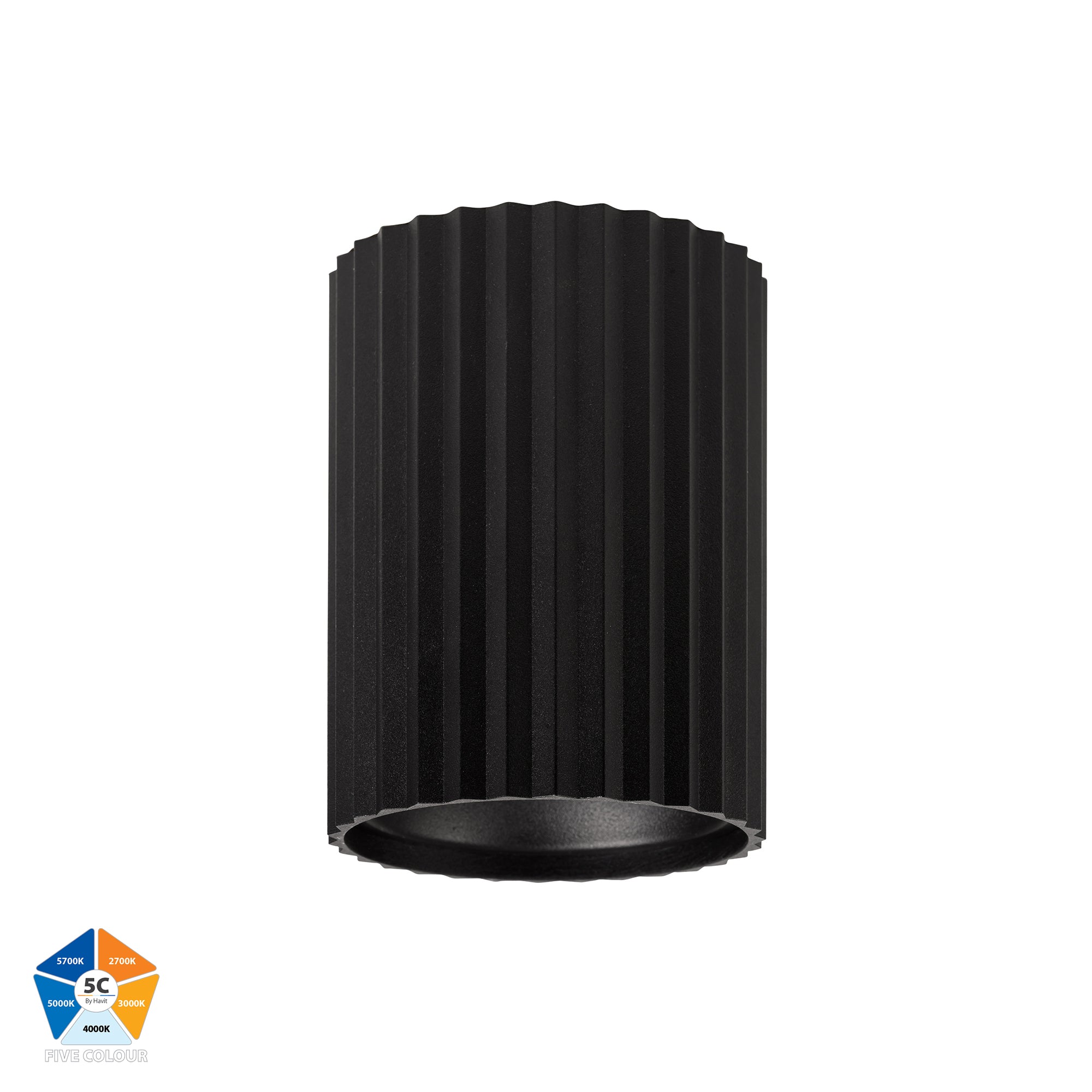 HV5852S-BLK | HV5852S-BLK-12V  - Nella Black 12w Surface Mounted LED Downlight