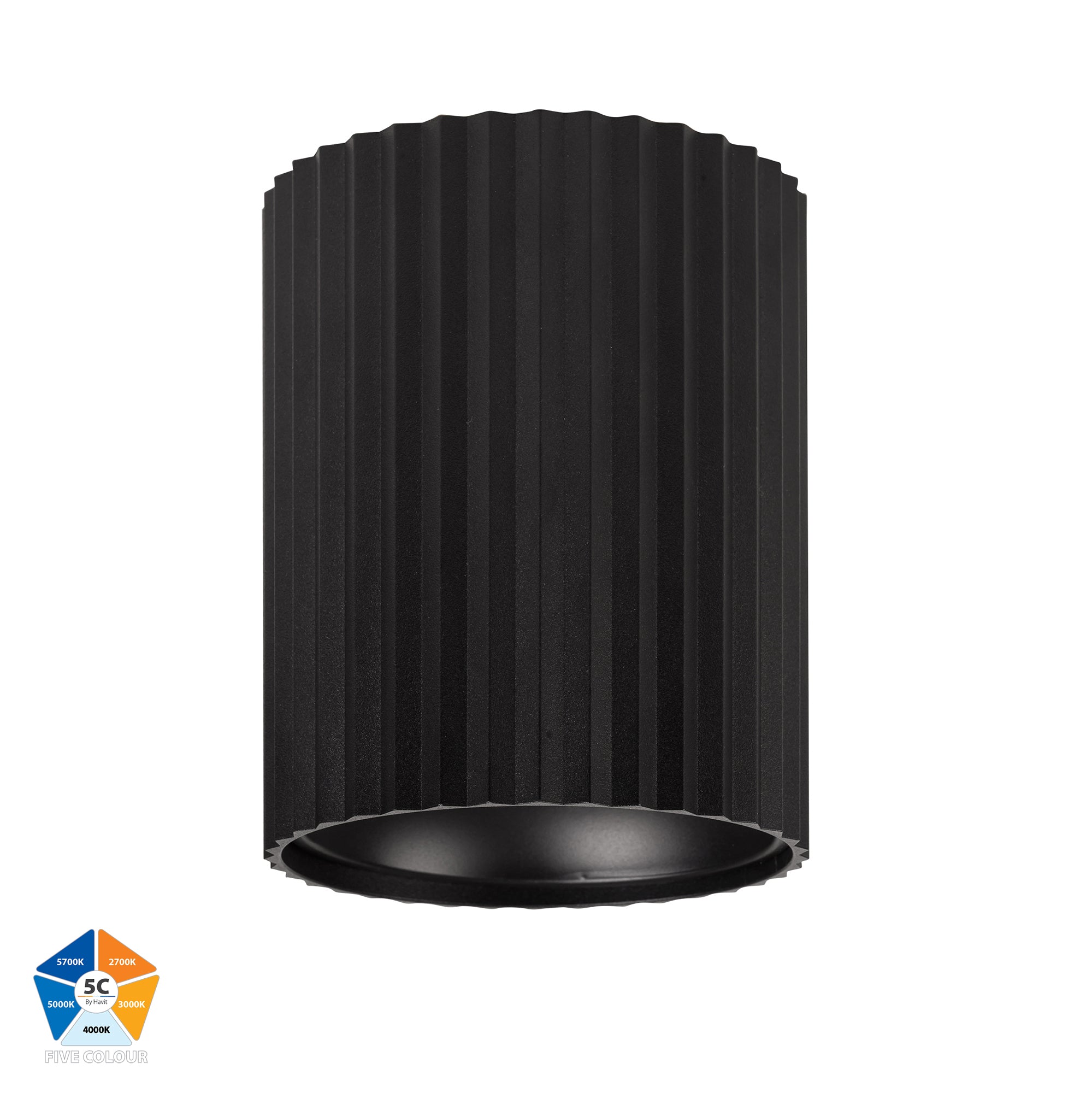 HV5853S-BLK | HV5853S-BLK-12V  - Nella Black 18w Surface Mounted LED Downlight