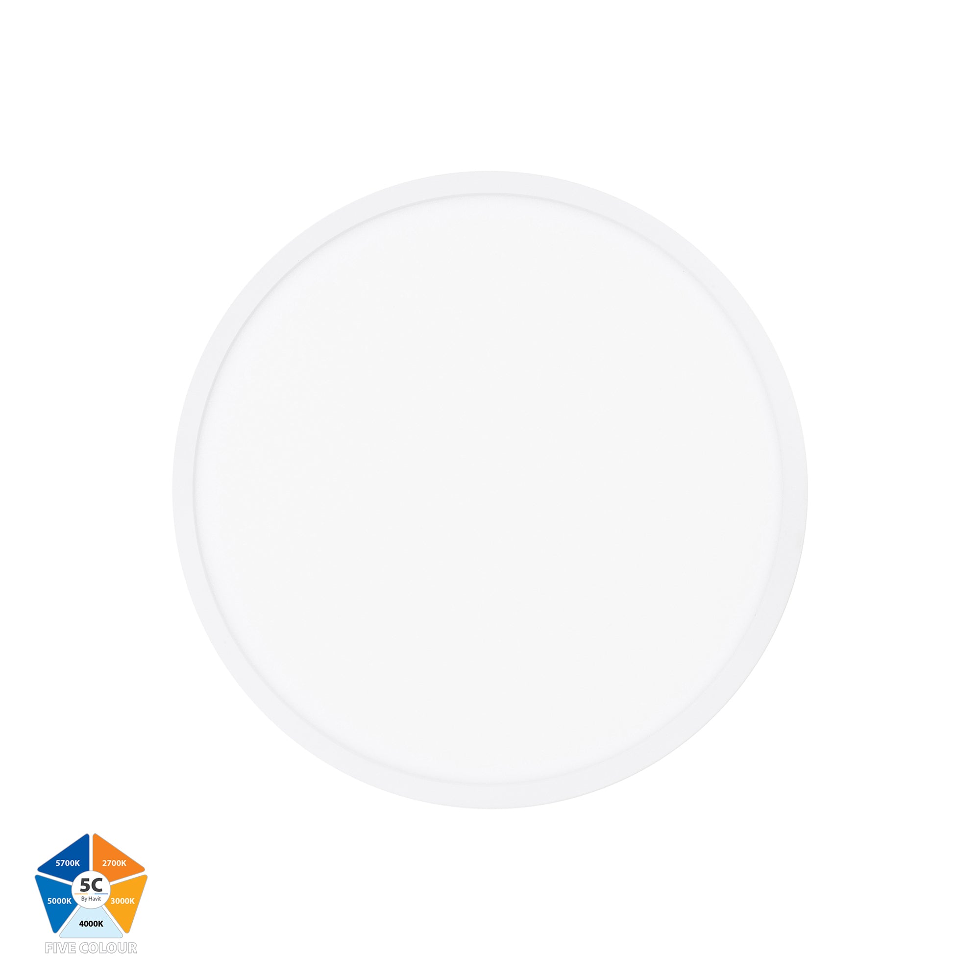 HV5864S-WHT - Auster White 24w LED Ceiling Mounted Oyster Light