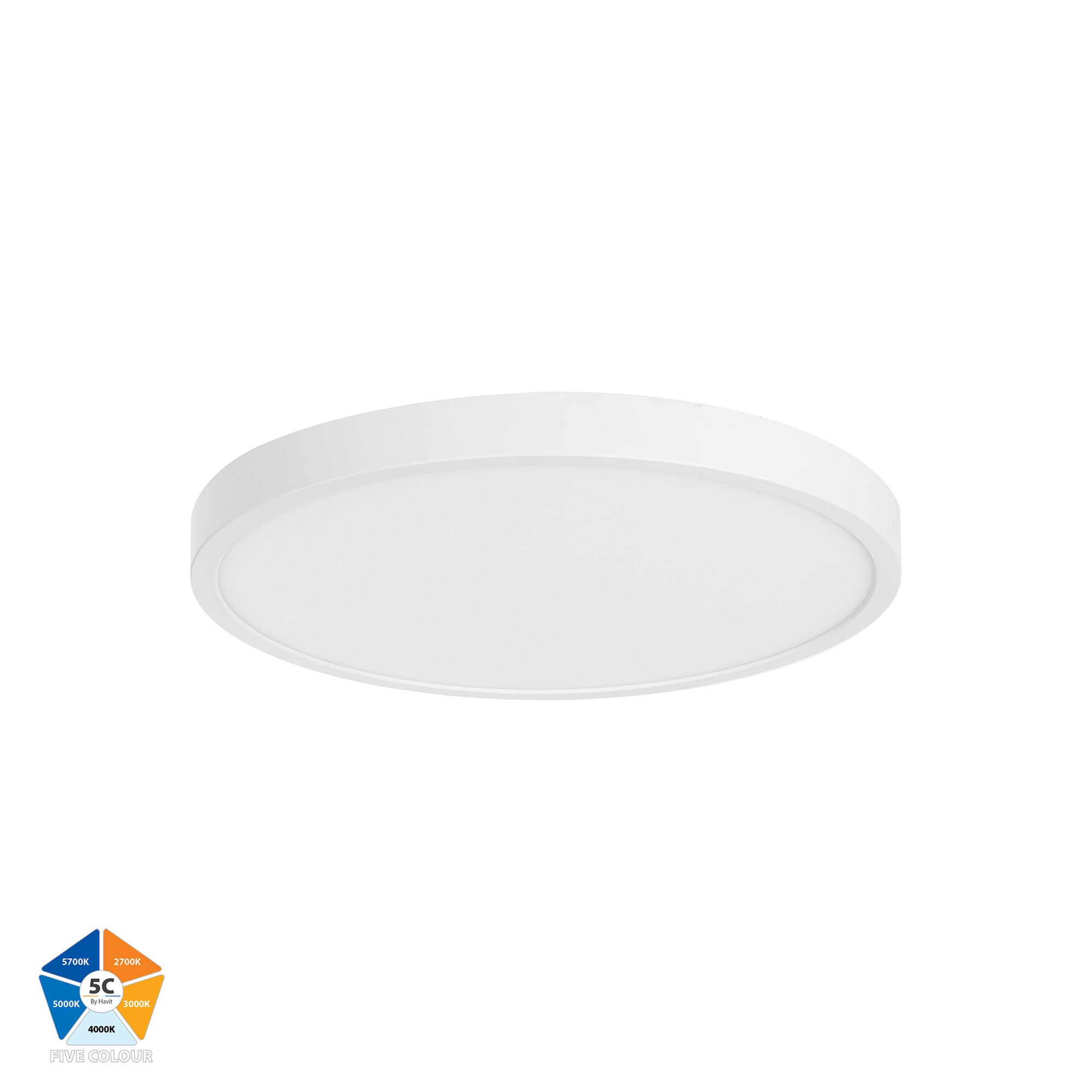 HV5864S-WHT - Auster White 24w LED Ceiling Mounted Oyster Light