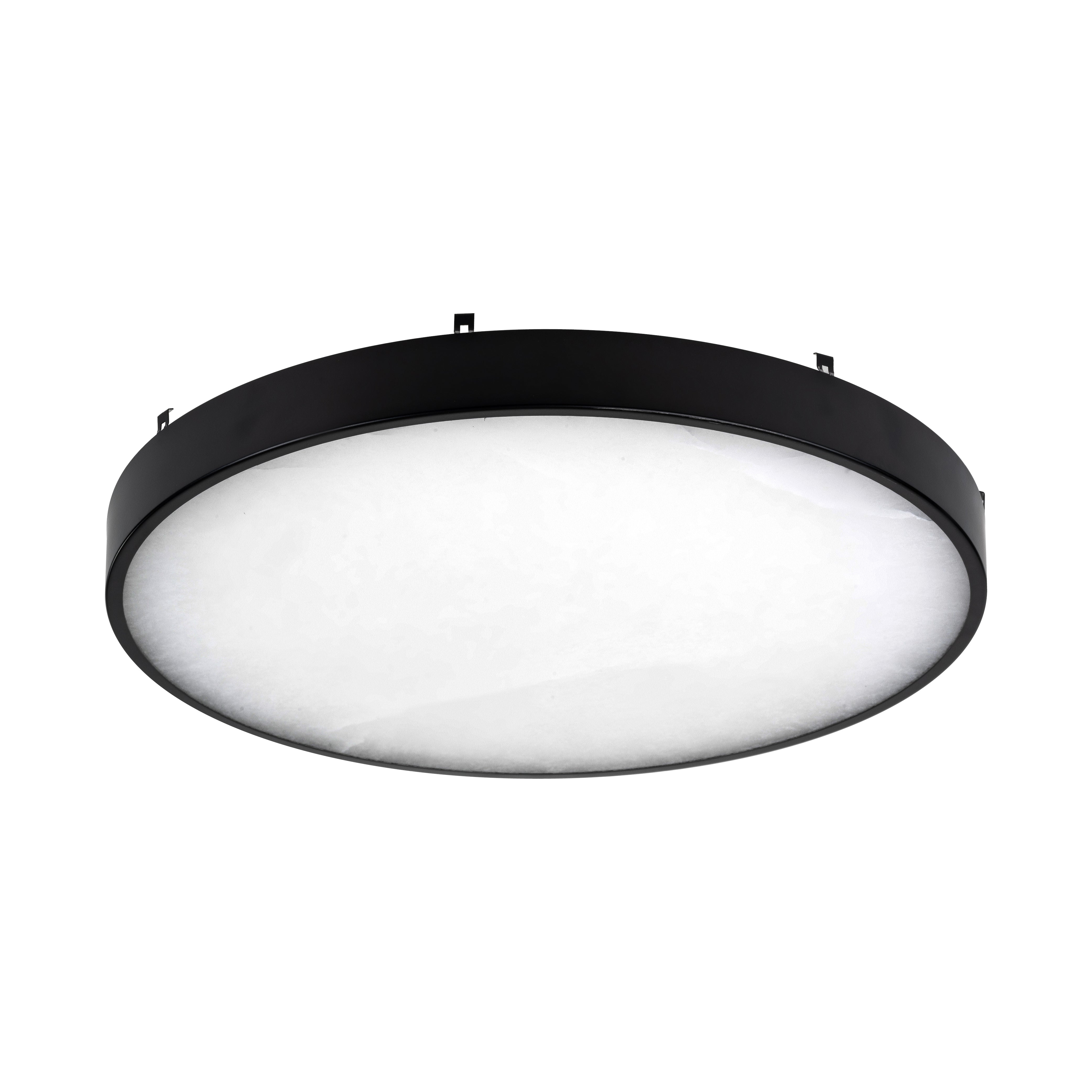 HV5865-4-BLKALB - Auster Black Trim with Alabaster Glass to suit HV5865S-WHT