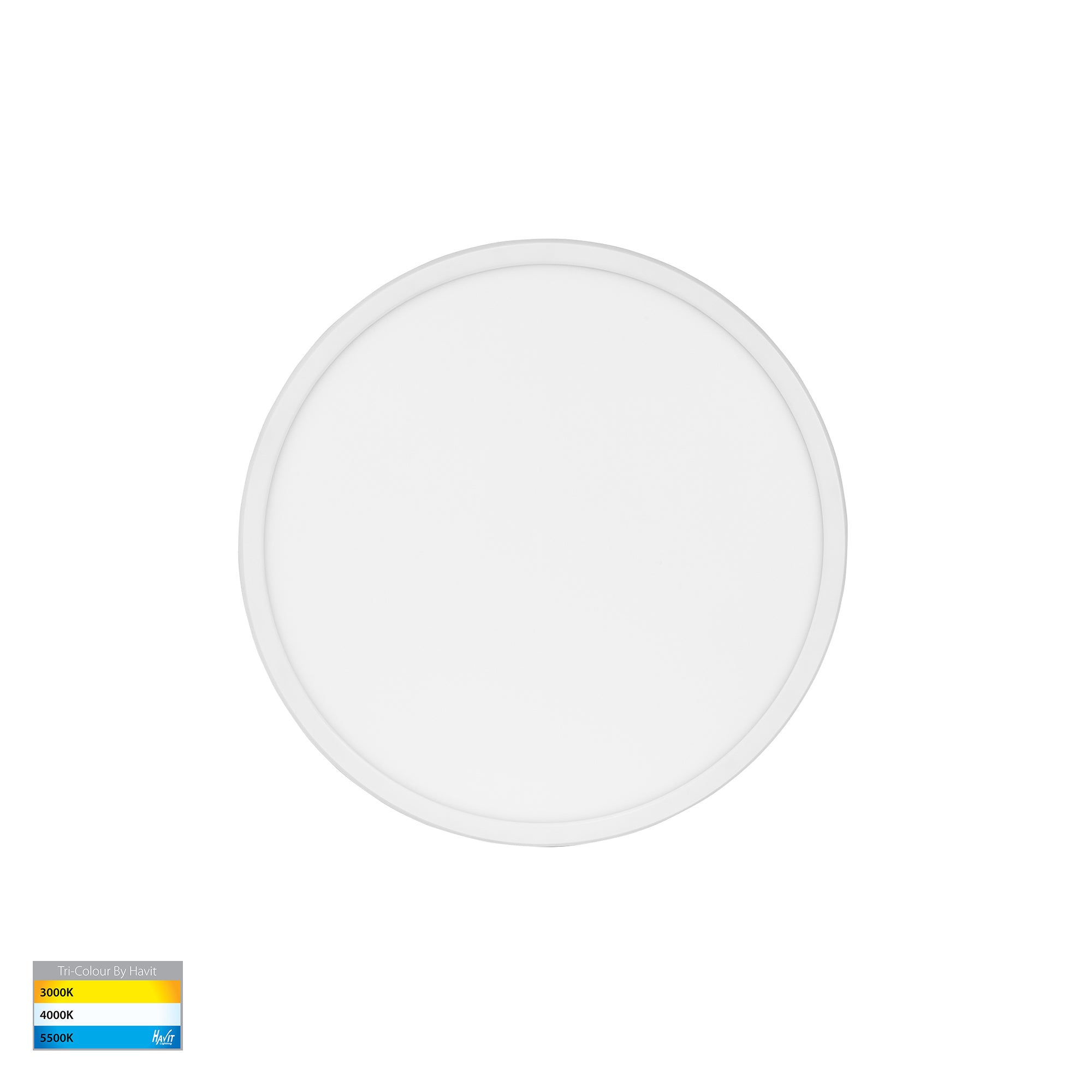 HV5876T-WHT - Slim White 16w LED Ceiling Mounted Oyster Light