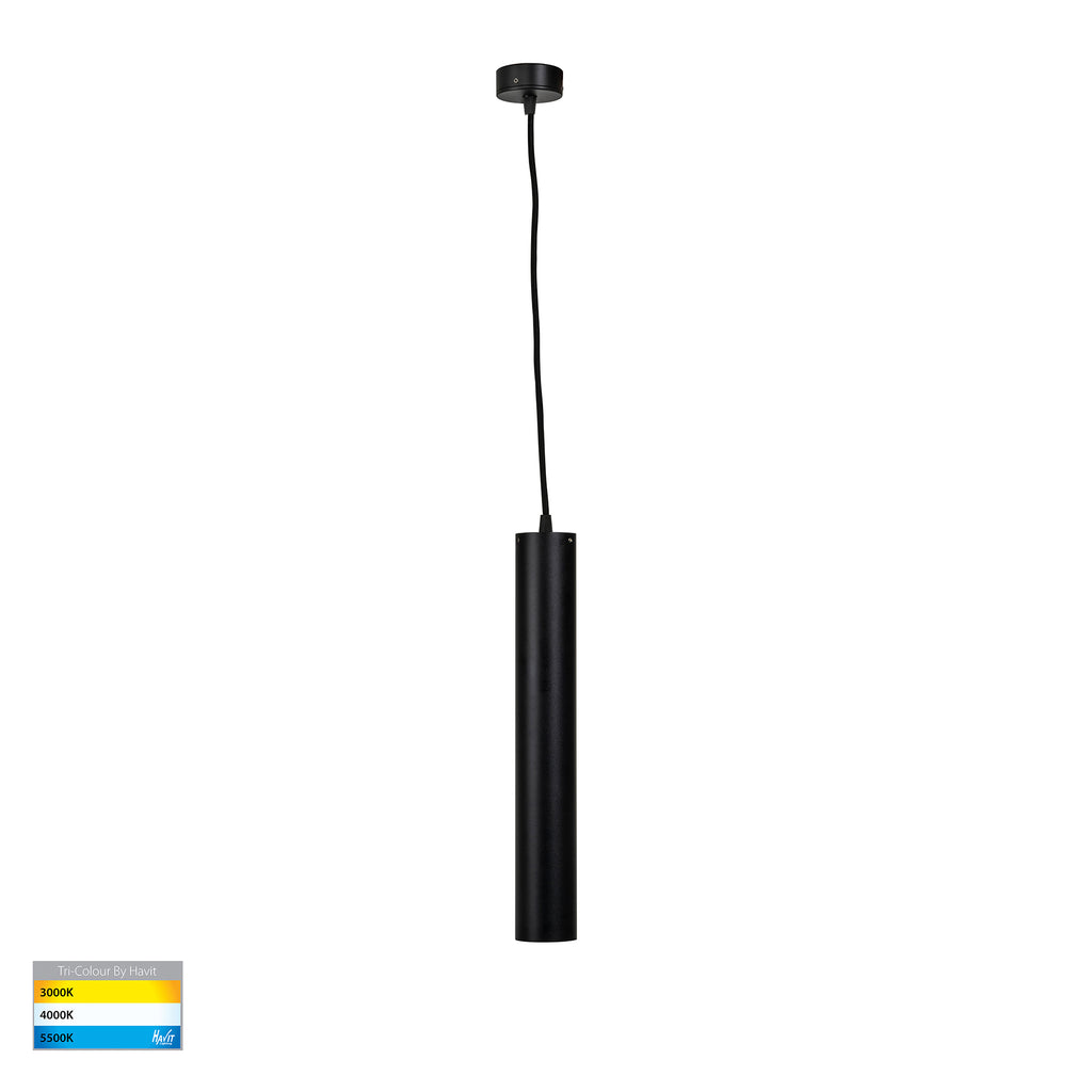 HV5899T-BLK - Henger Black 9w Cylinder LED Pendant