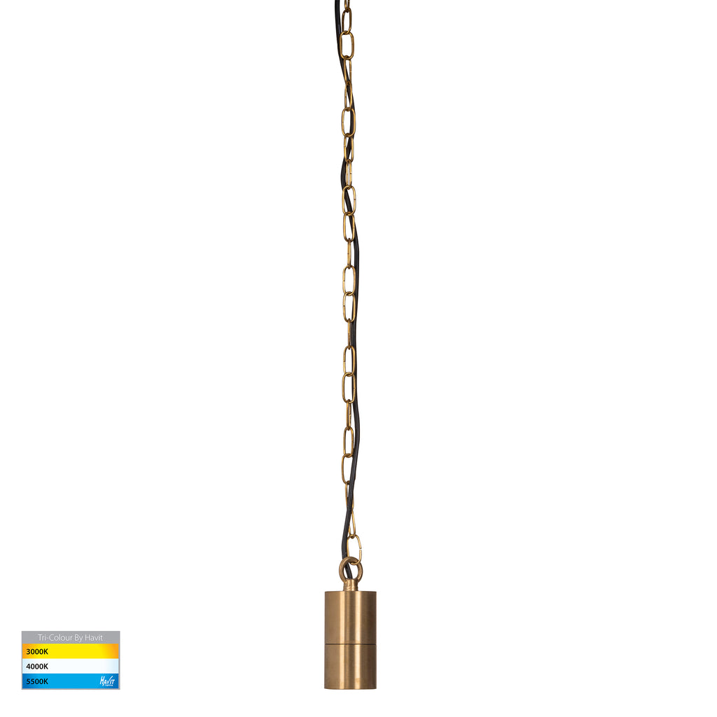 HV5902T-BR-240V | HV5902T-BR-12V - Tivah Solid Brass LED Pendant