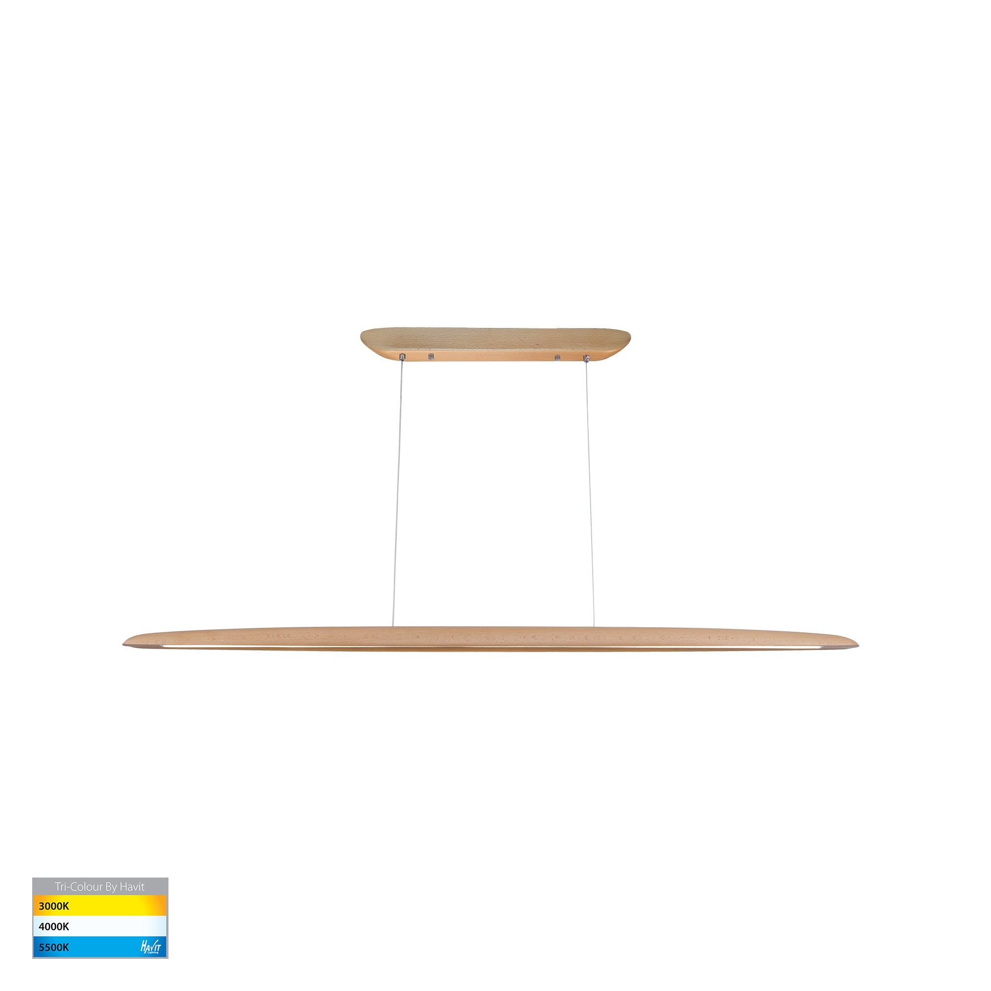 HV6010T-BEECH - Noce Beech Timber 1300mm Linear Pendant