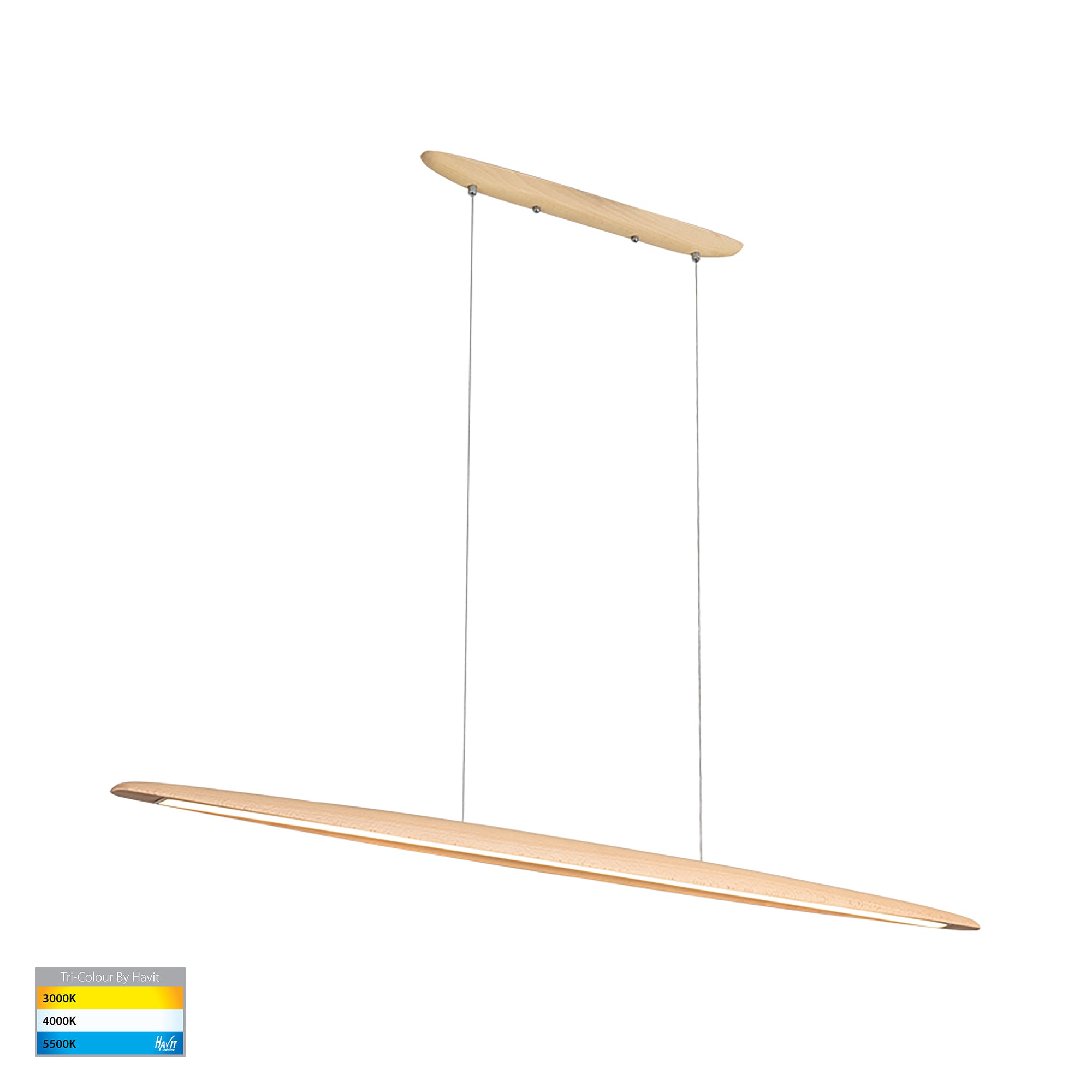HV6012T-BEECH - Noce Beech Timber 1800mm Linear Pendant