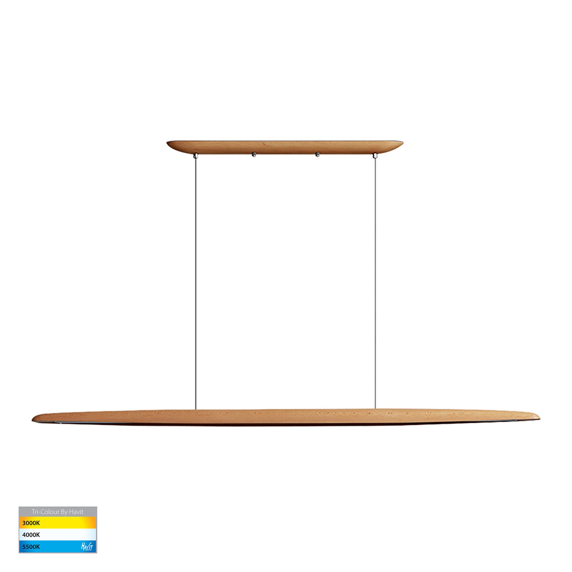 HV6012T-BEECH - Noce Beech Timber 1800mm Linear Pendant