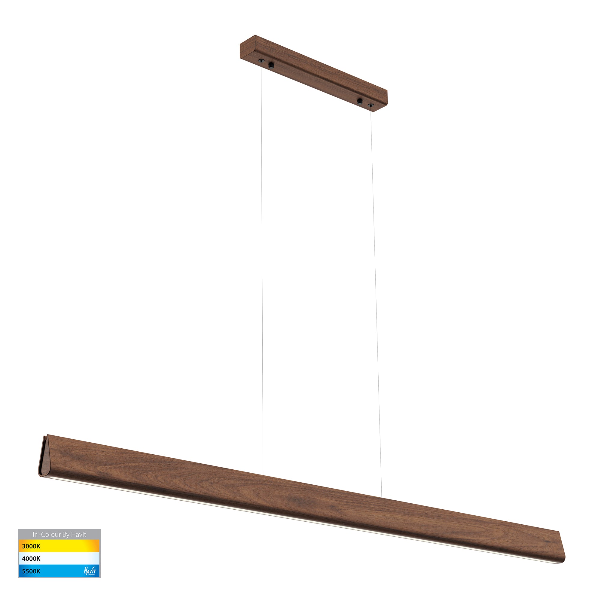 HV6014T - Opex Walnut Timber 1800mm Linear Pendant