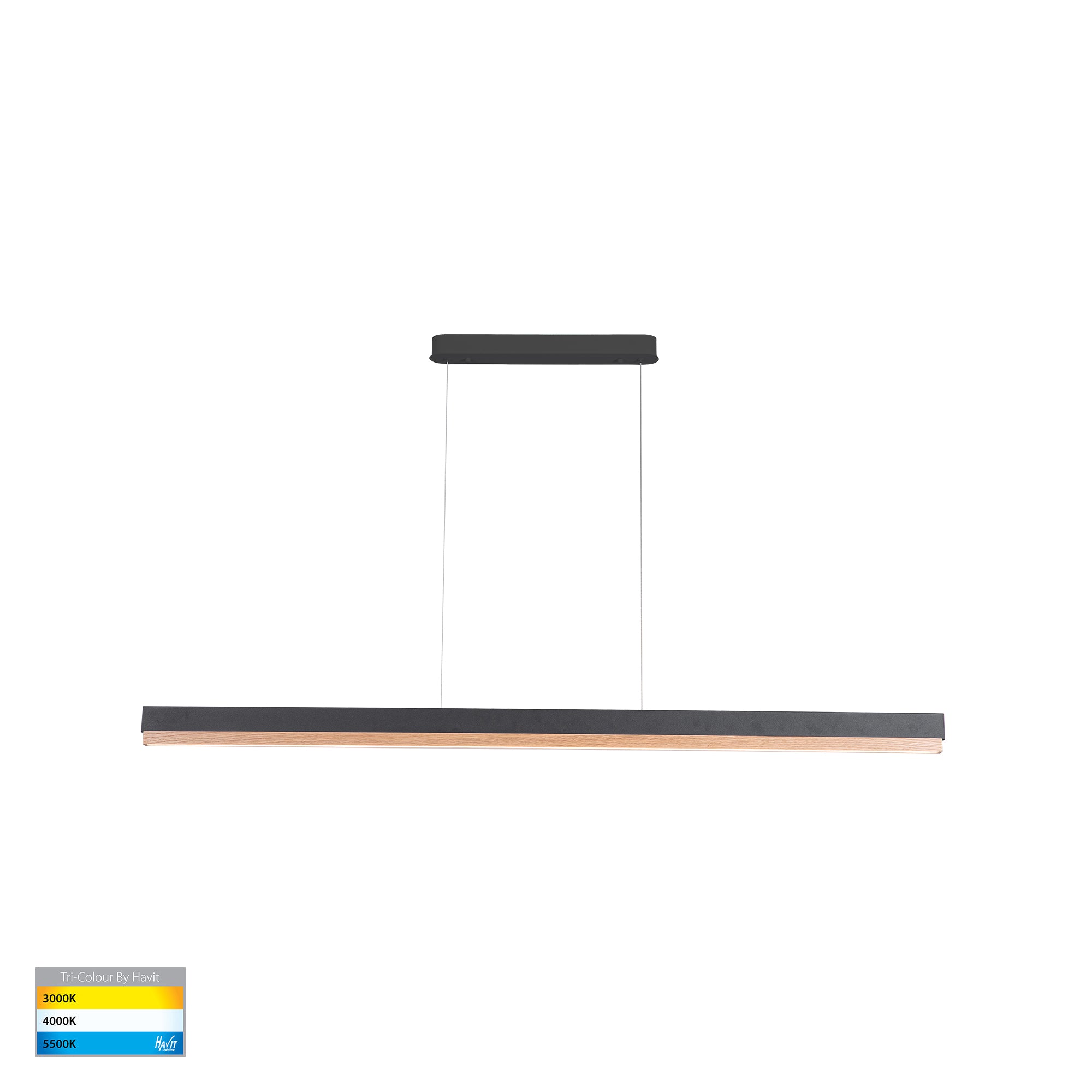 HV6015T-OAK - Egurra Oak Timber 1200mm Linear Pendant