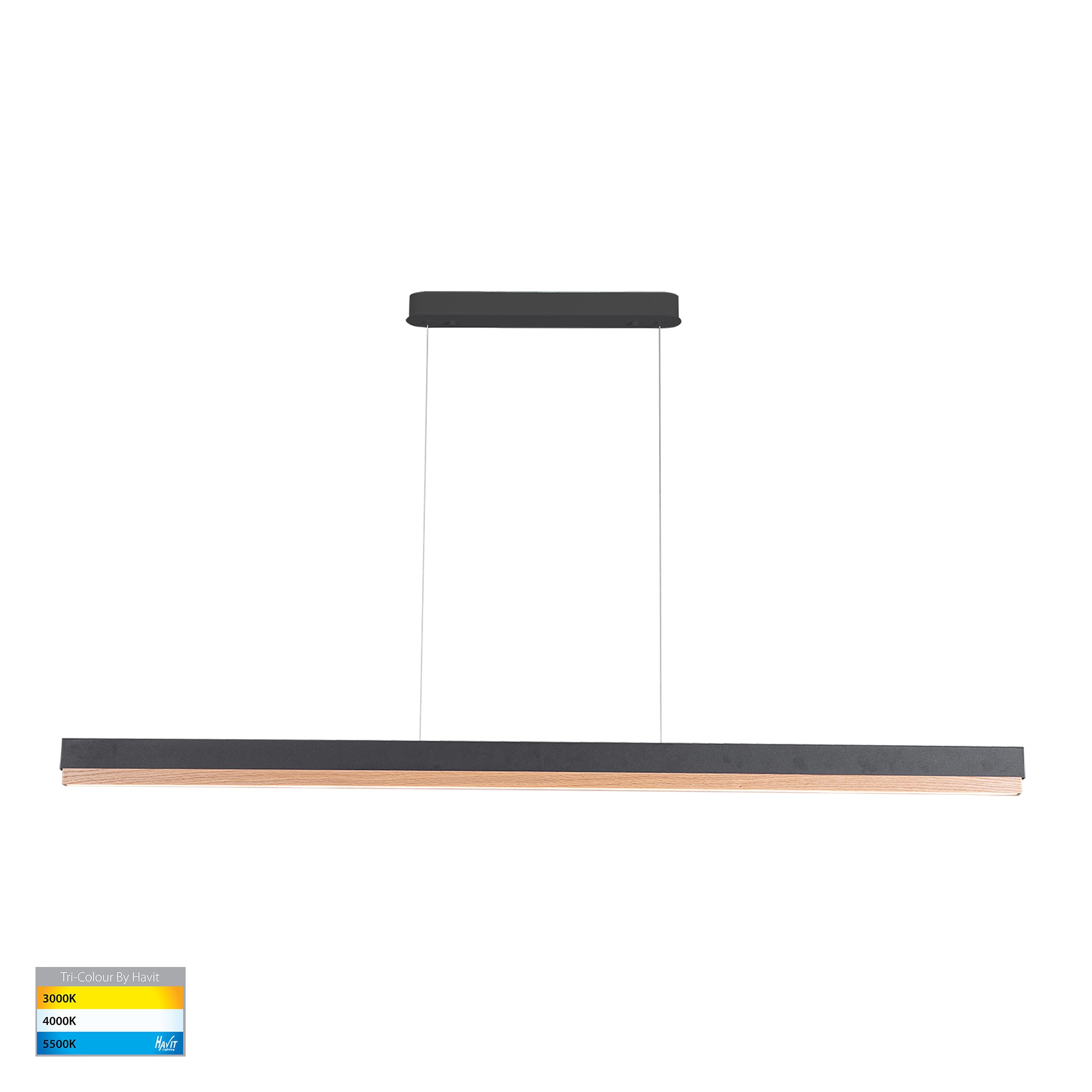 HV6017T-OAK - Egurra Oak Timber 1800mm Linear Pendant