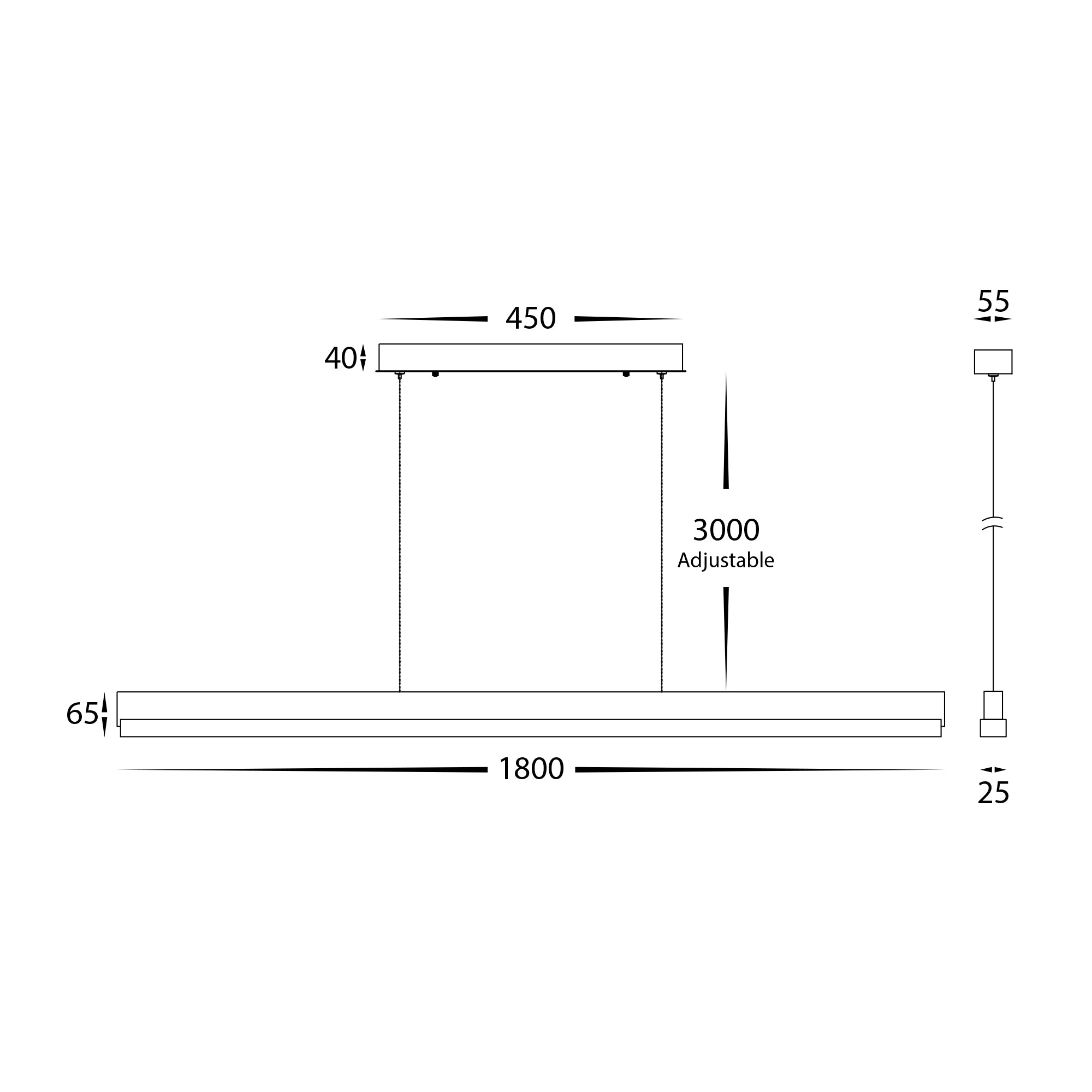 HV6017T-OAK - Egurra Oak Timber 1800mm Linear Pendant