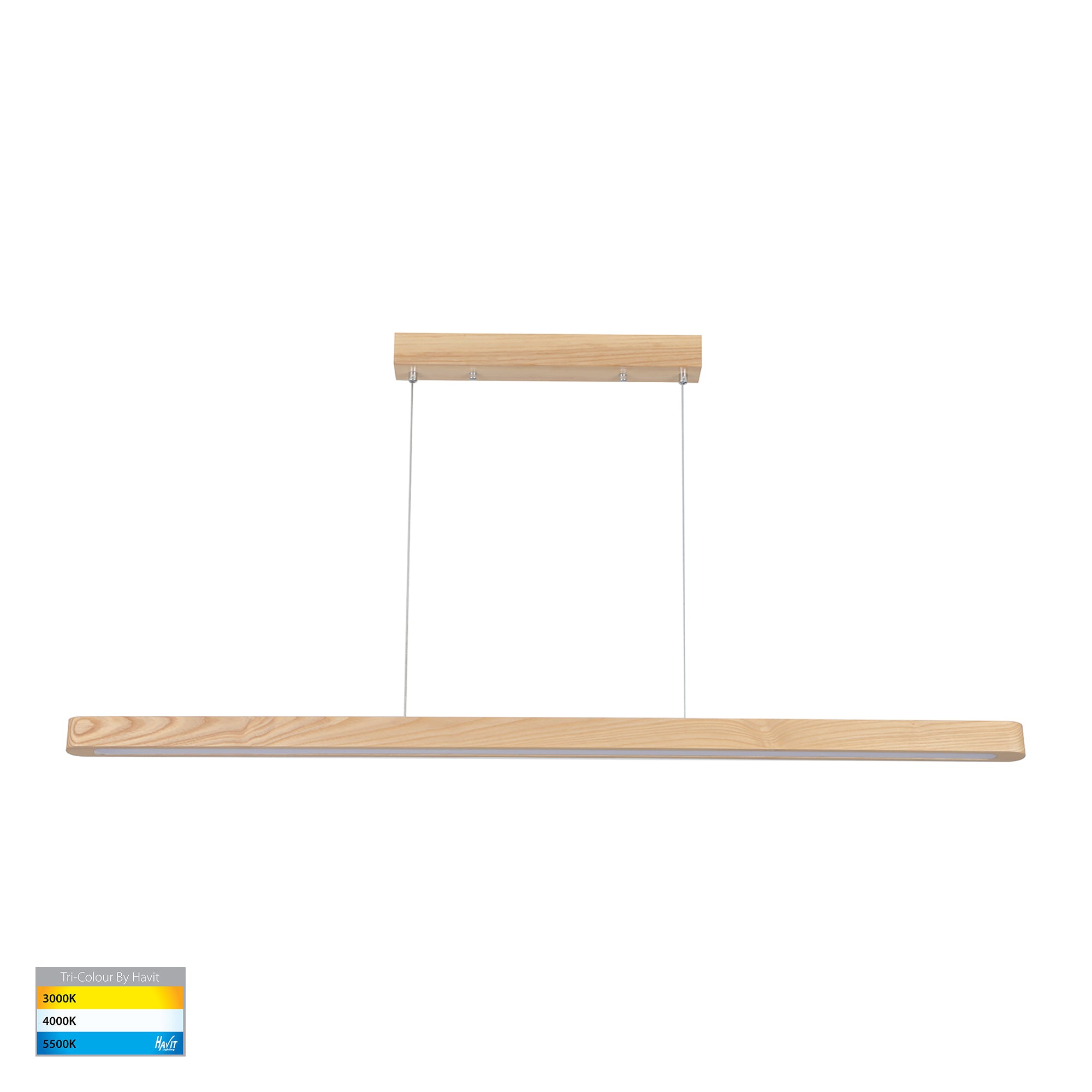 HV6020T-OAK - Madeira Oak Timber 1800mm Up & Down Linear Pendant