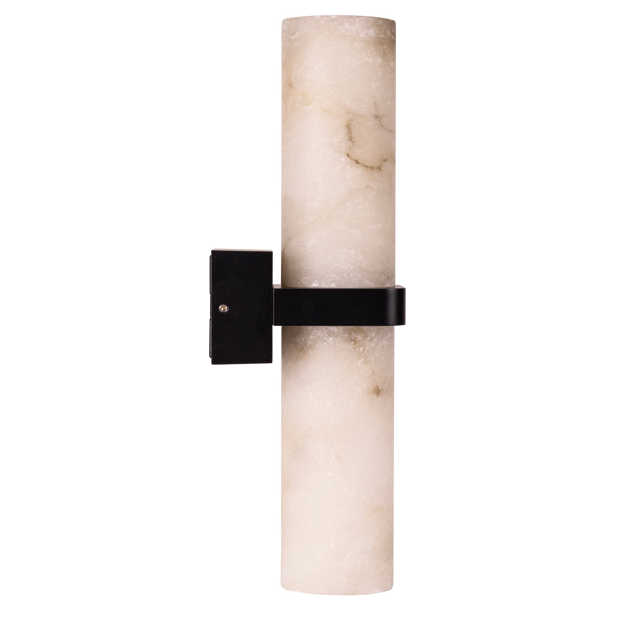 HV8079T-BLK - Albast Black Up & Down Wall Light with Alabaster Glass