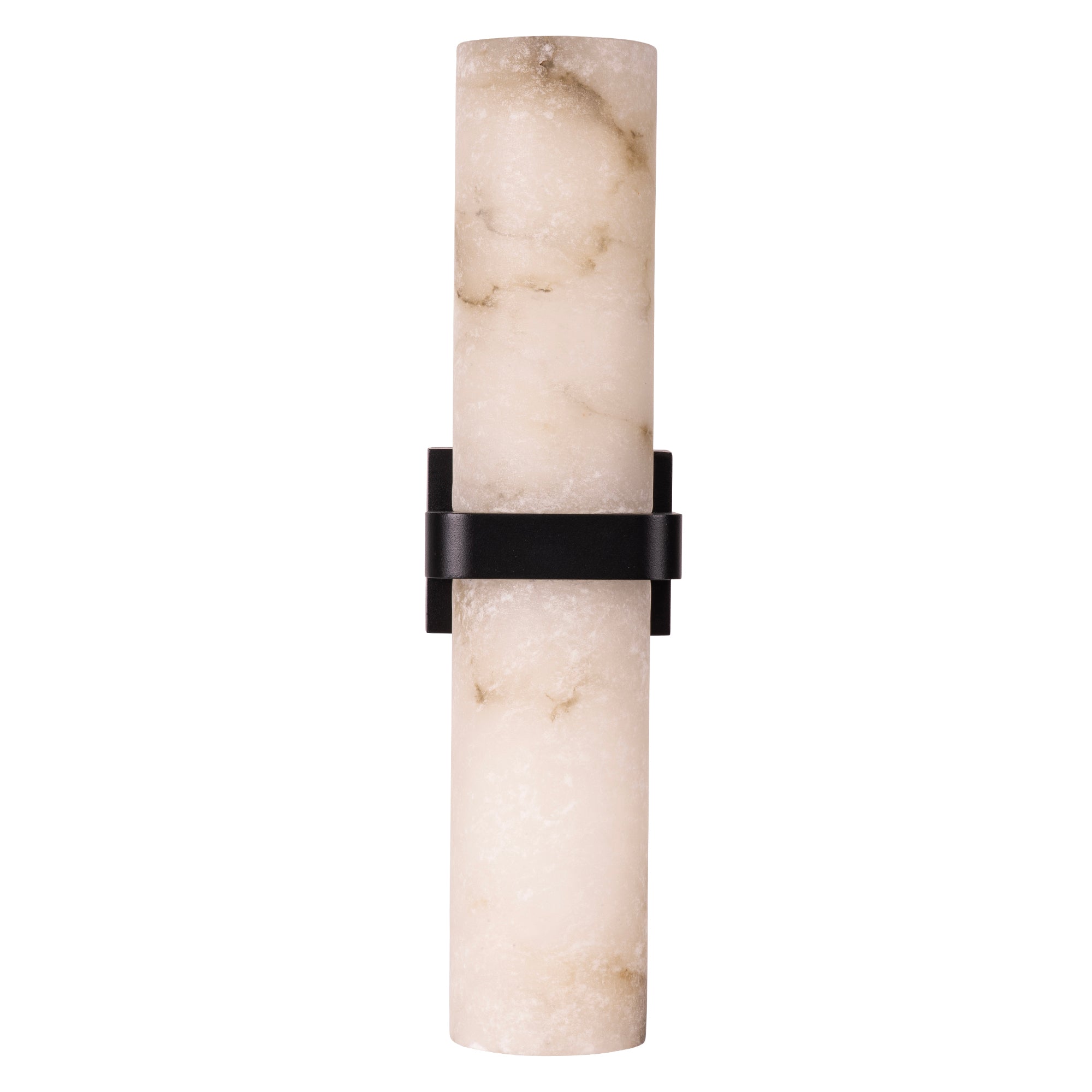 HV8079T-BLK - Albast Black Up & Down Wall Light with Alabaster Glass
