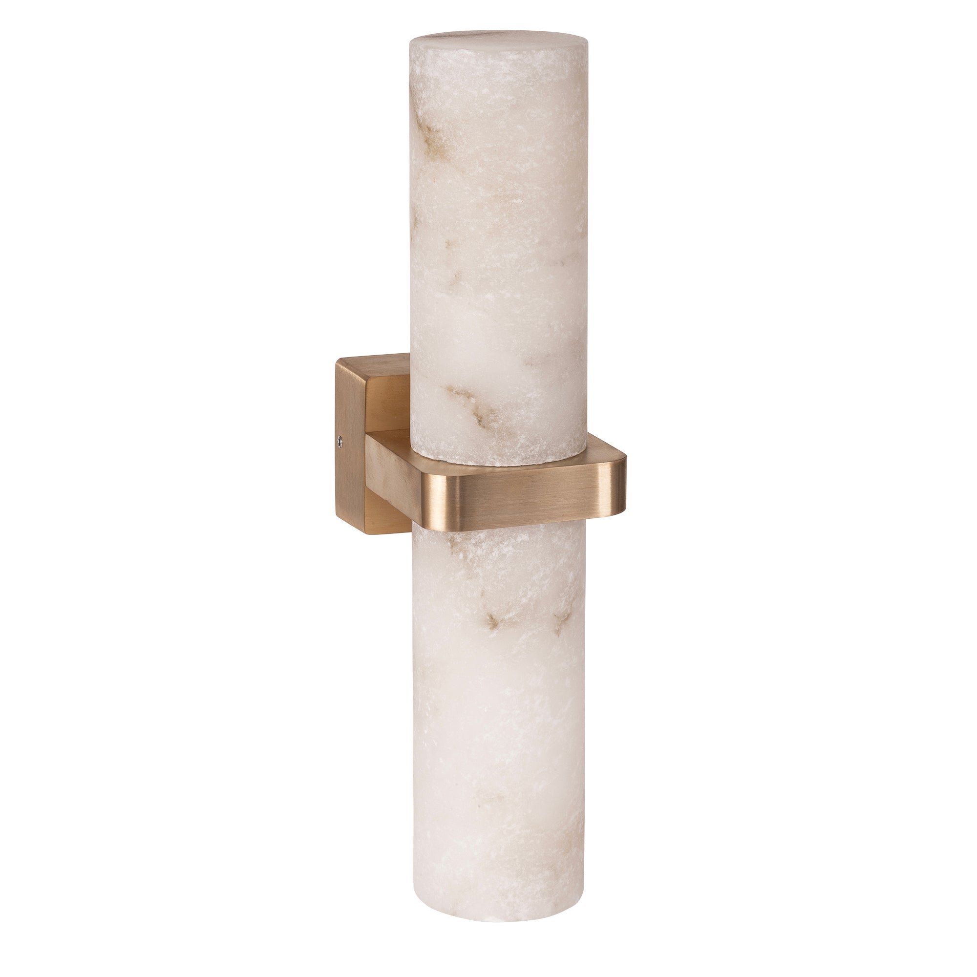 HV8079T-BR - Albast Brass Up & Down Wall Light with Alabaster Glass
