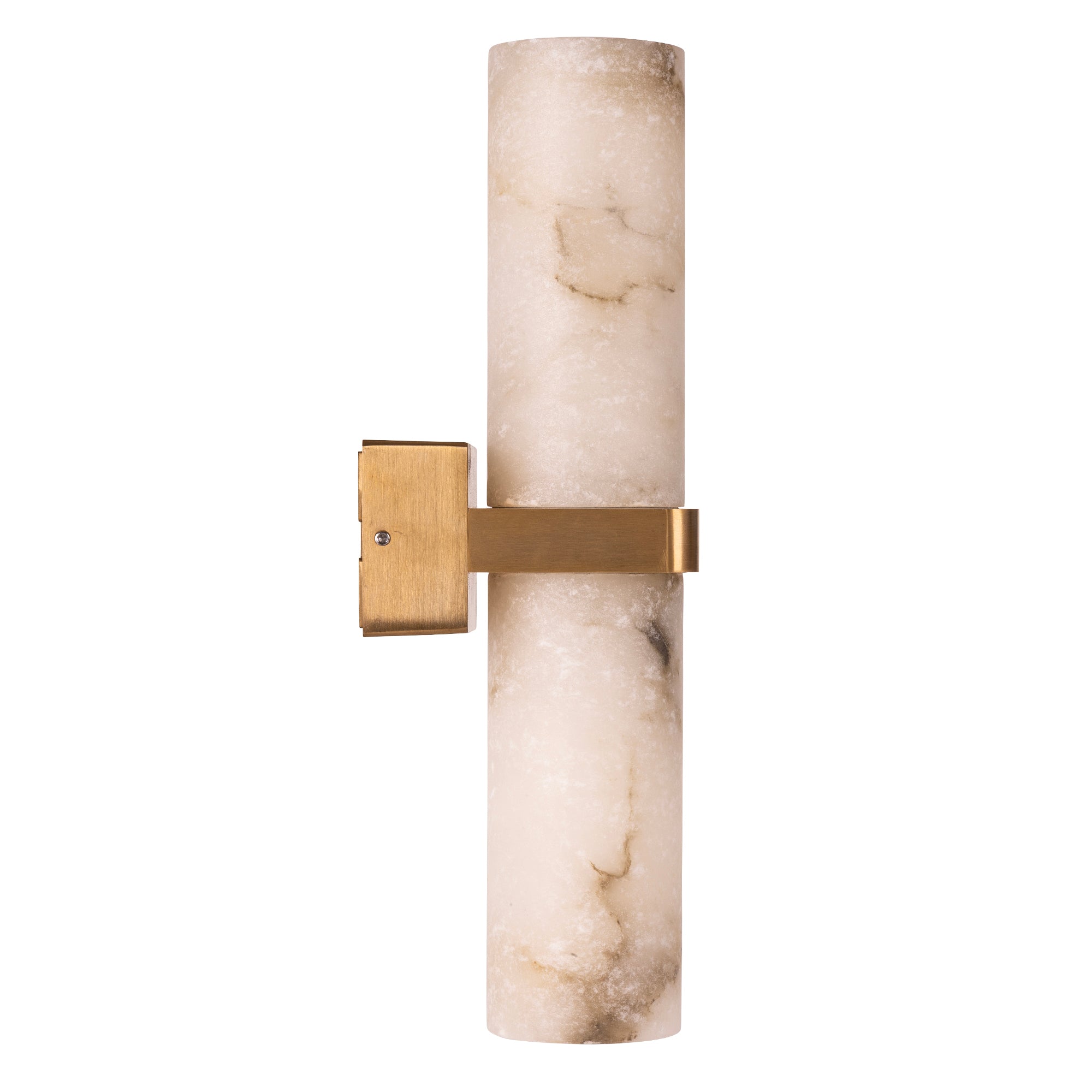 HV8079T-BR - Albast Brass Up & Down Wall Light with Alabaster Glass