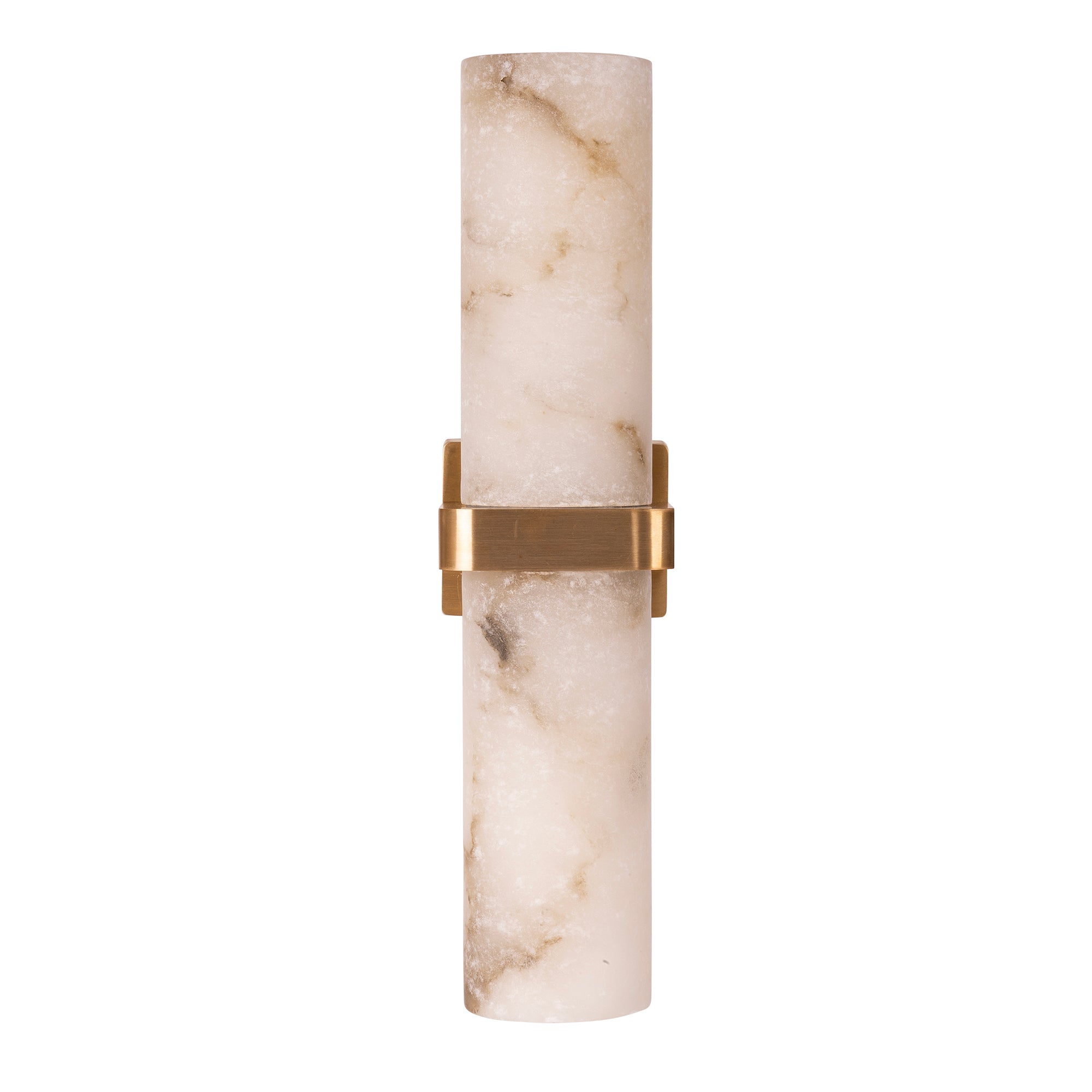 HV8079T-BR - Albast Brass Up & Down Wall Light with Alabaster Glass