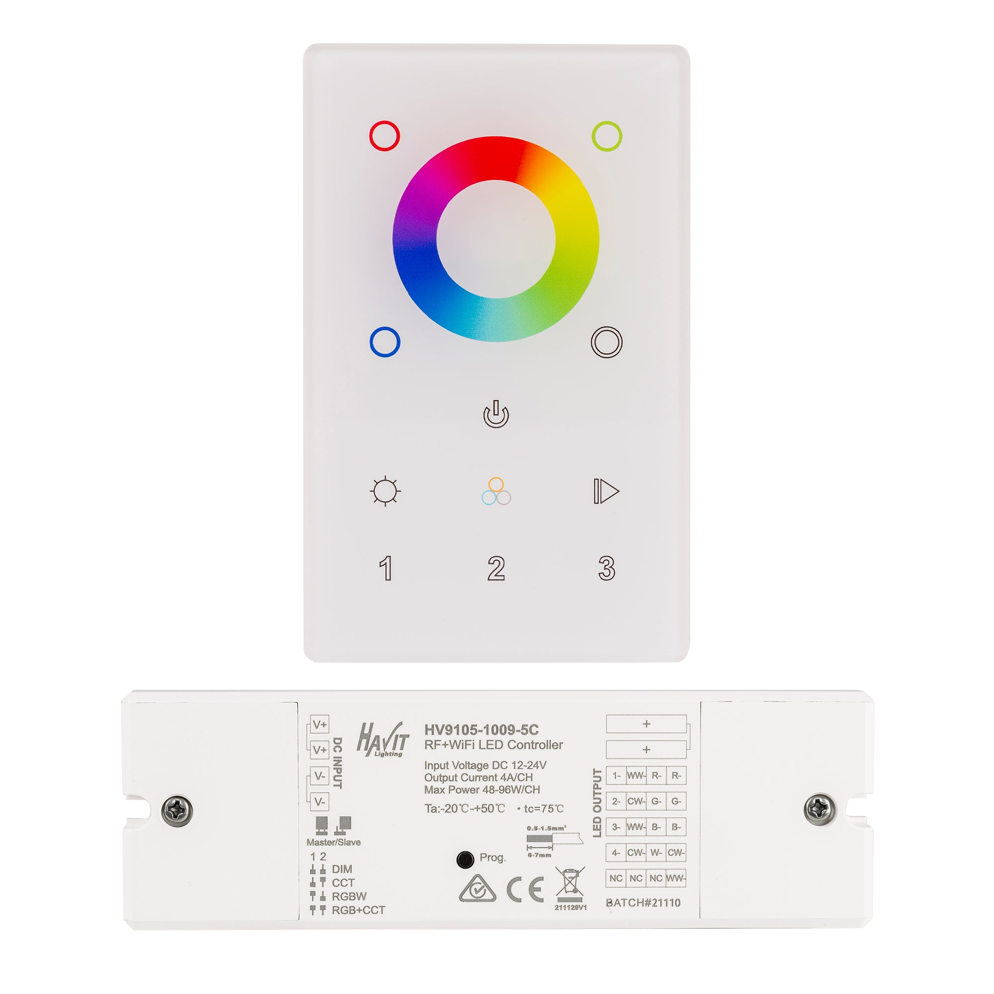 HV9101-2820+5C - RGB + RGBW Touch Panel + RF & WIFI Receiver