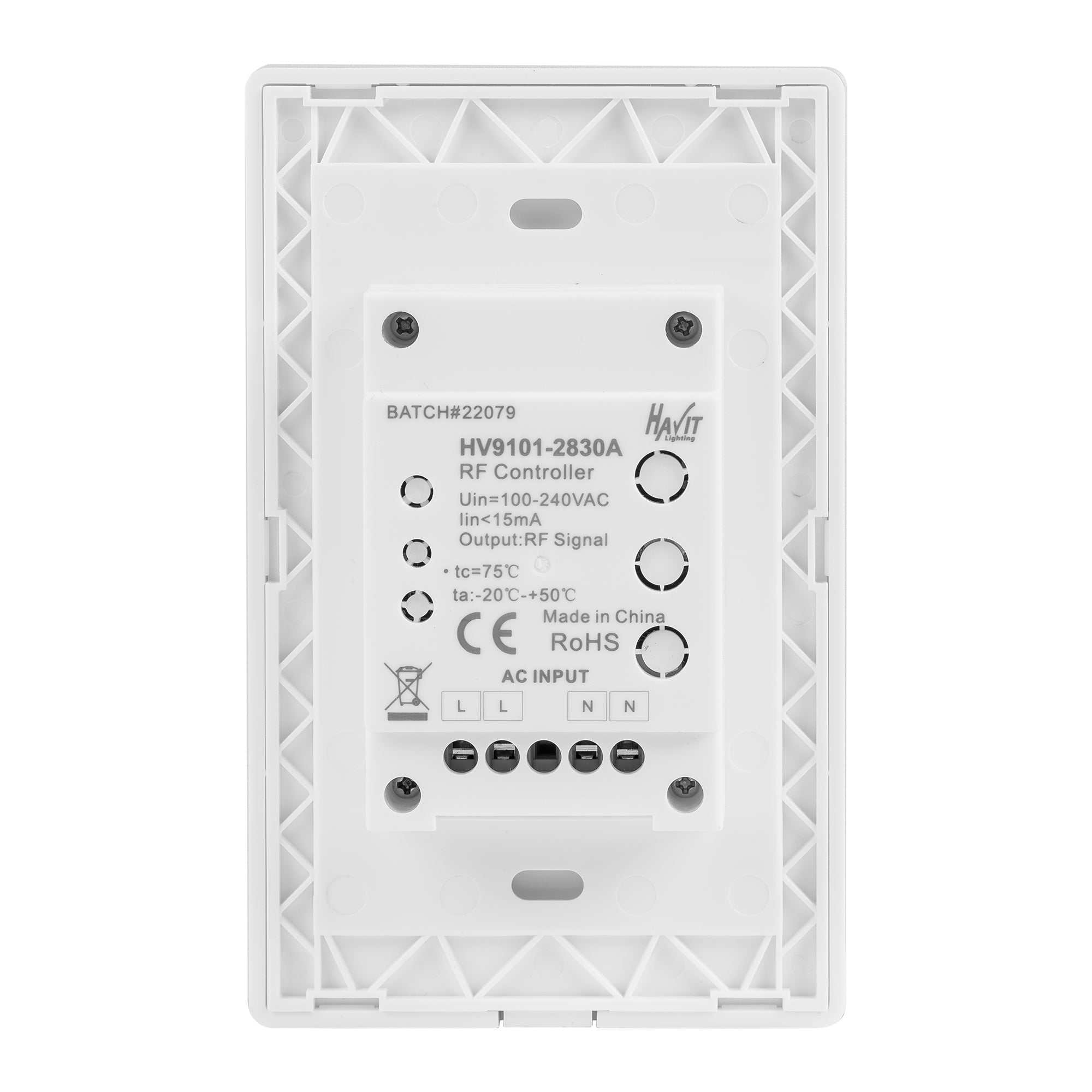 HV9101-2830A+5C - Single Colour Touch Panel + RF & WIFI Receiver